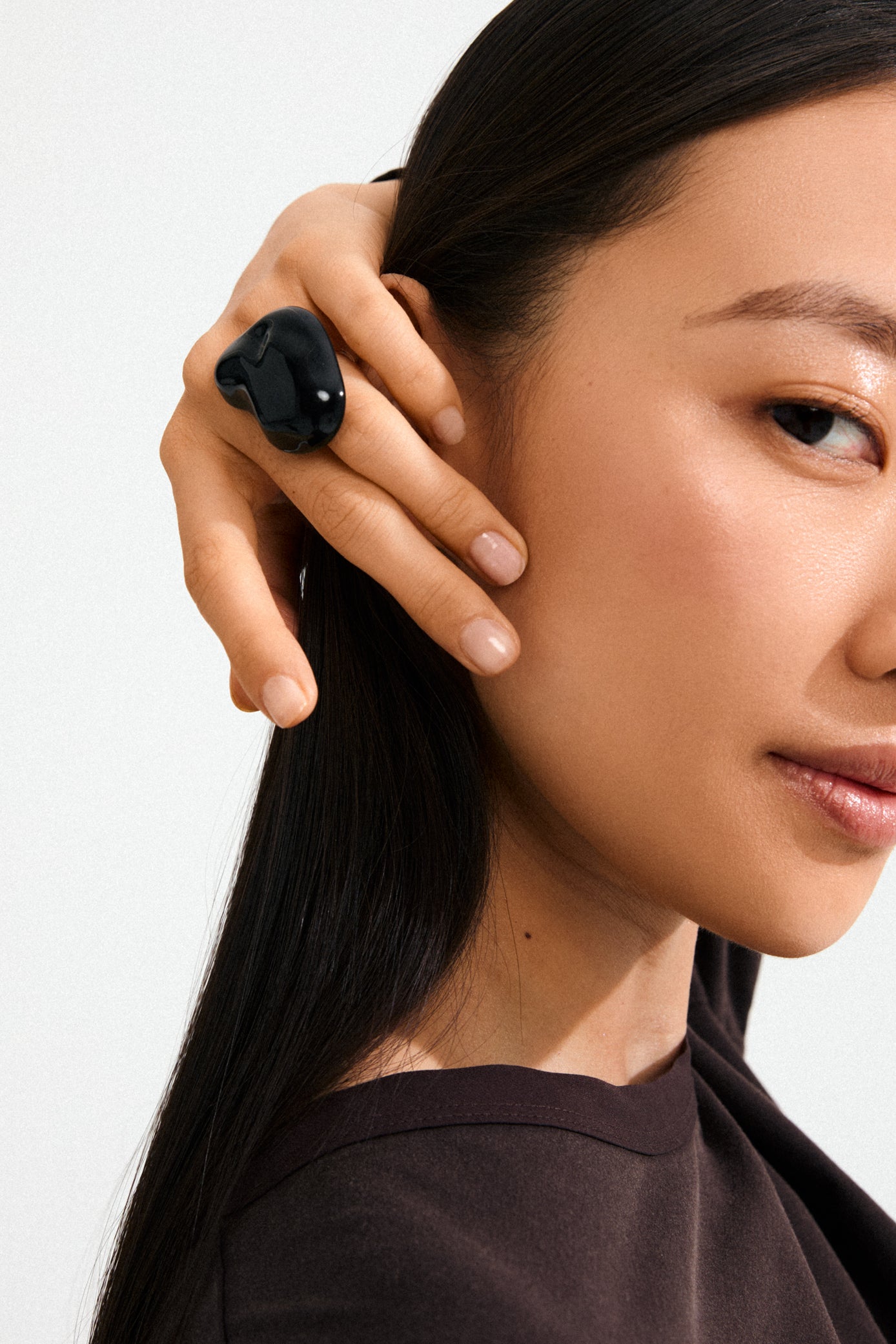 Lian Large Black Ring
