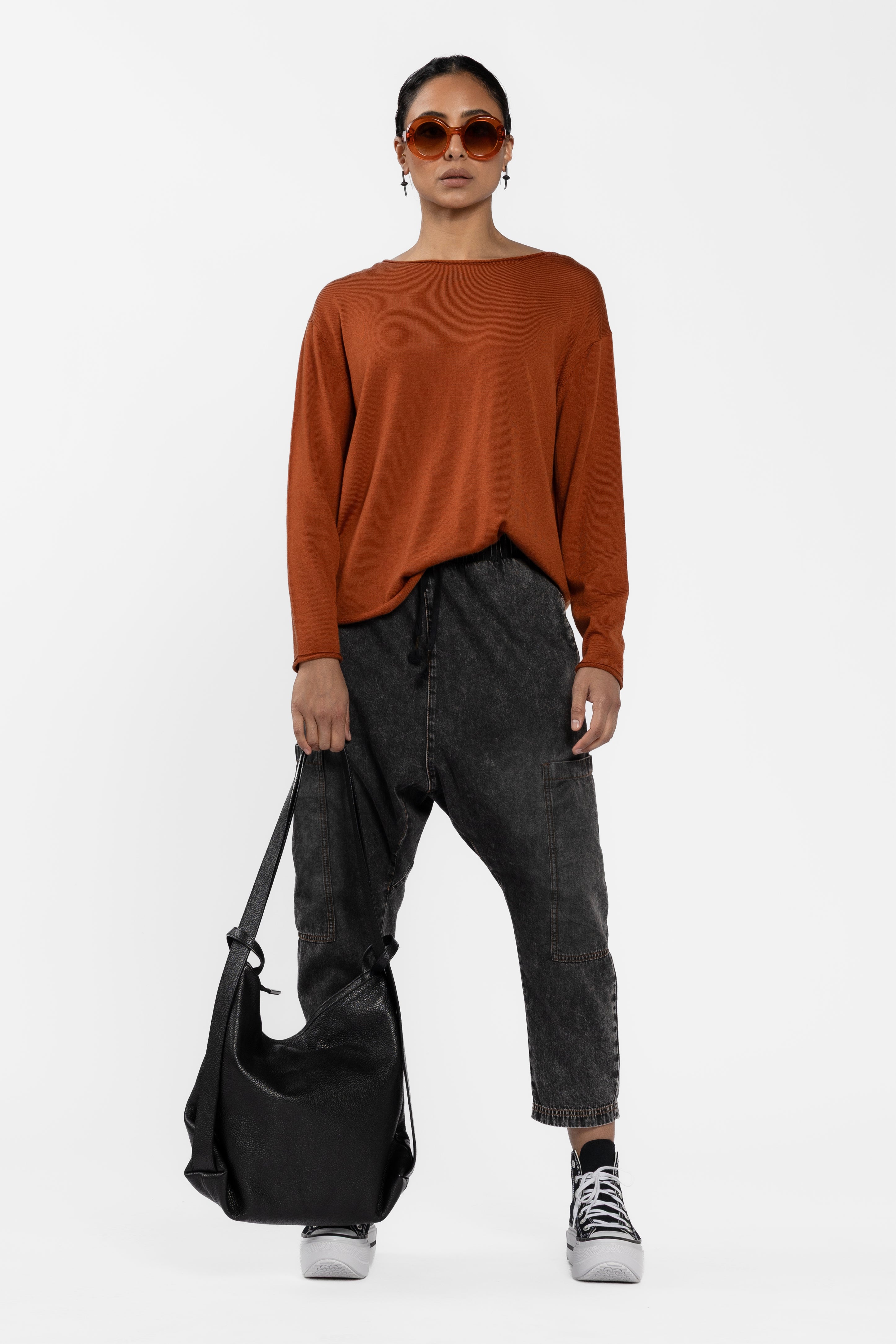 Charm Roll Hem Merino Jumper