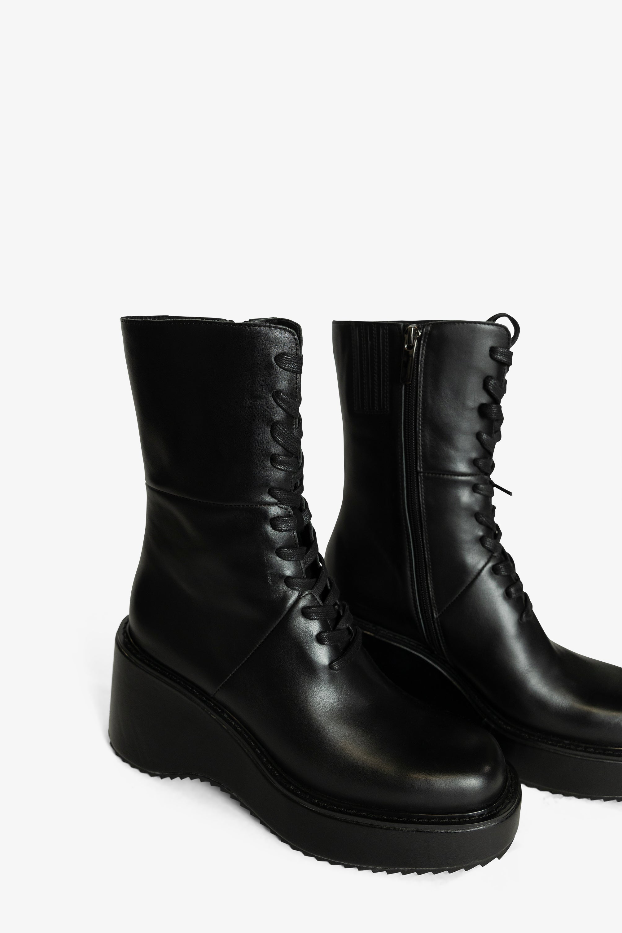 Cira Lace-Up Wedge Boot