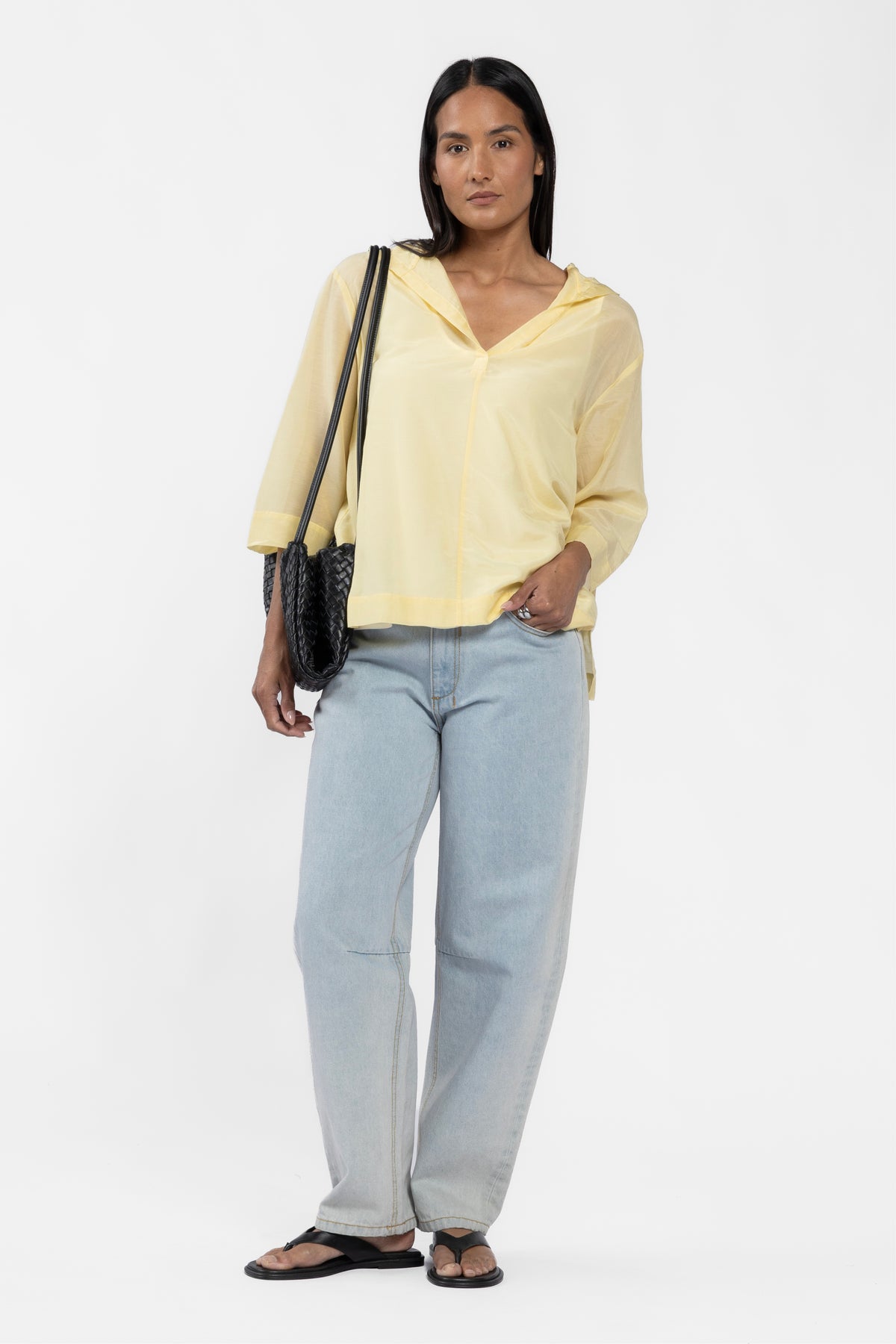 Corfu Cotton And Silk Hooded Top