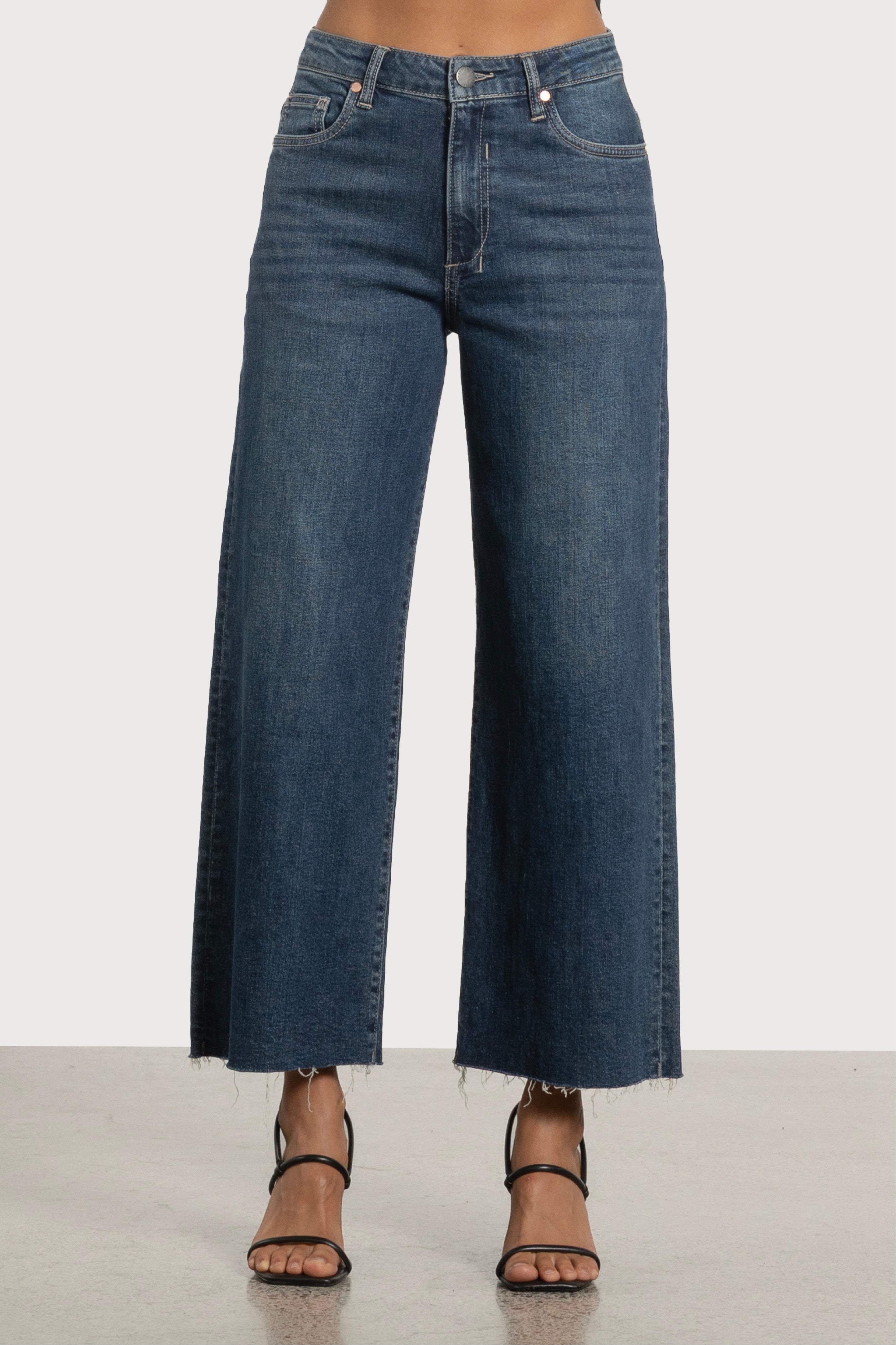 Barrie Cropped Wide Leg Jeans
