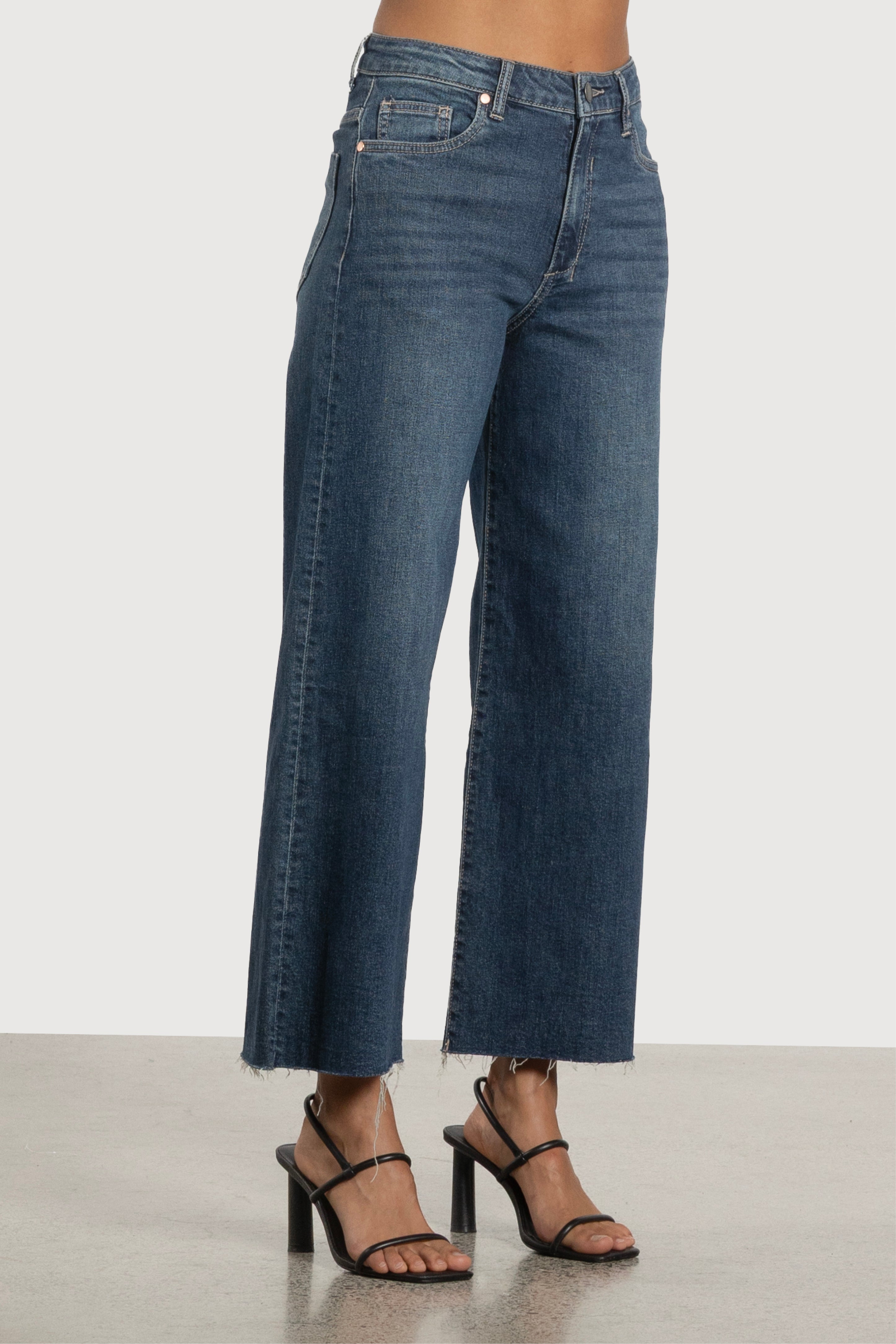 Barrie Cropped Wide Leg Jeans