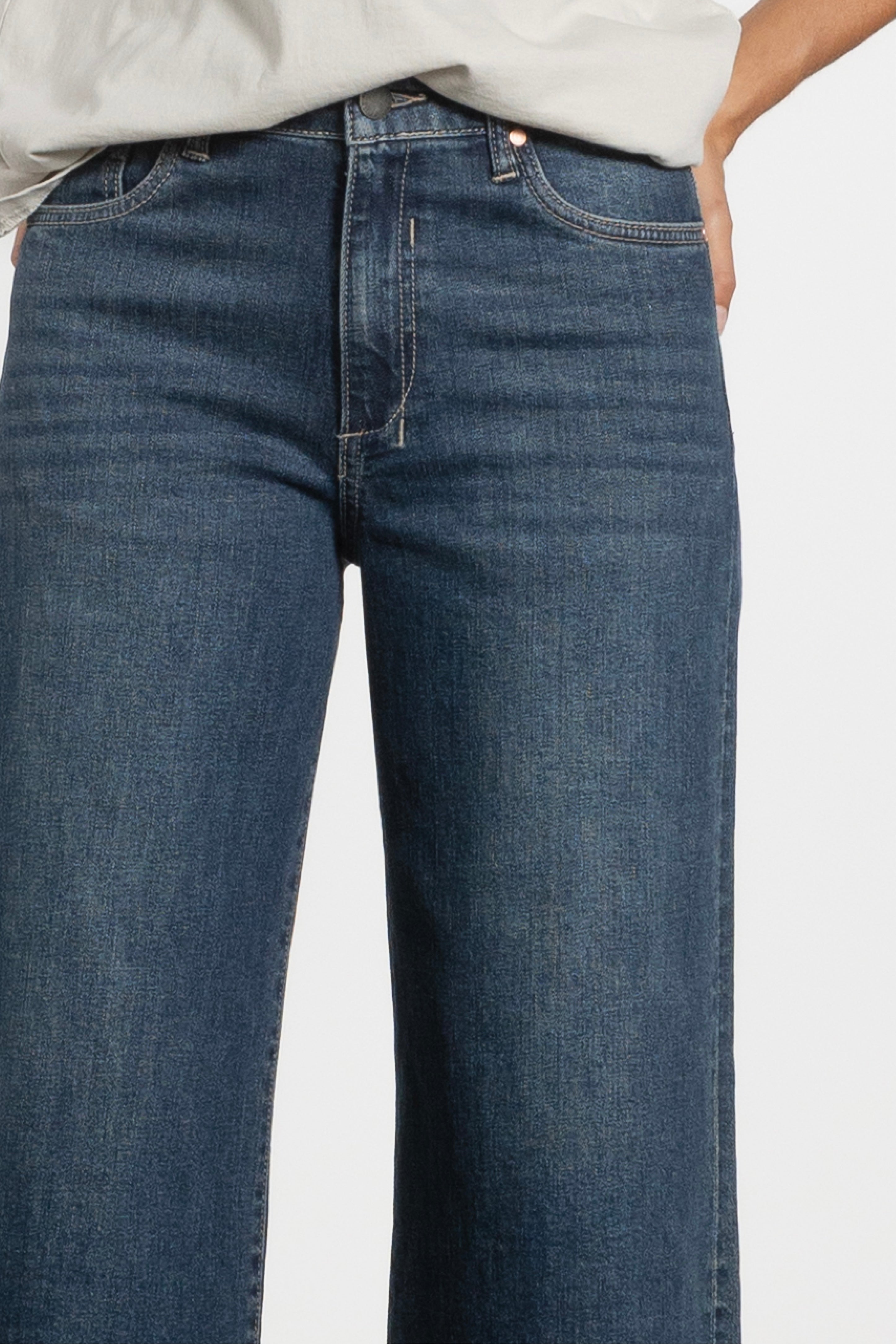 Barrie Cropped Wide Leg Jeans