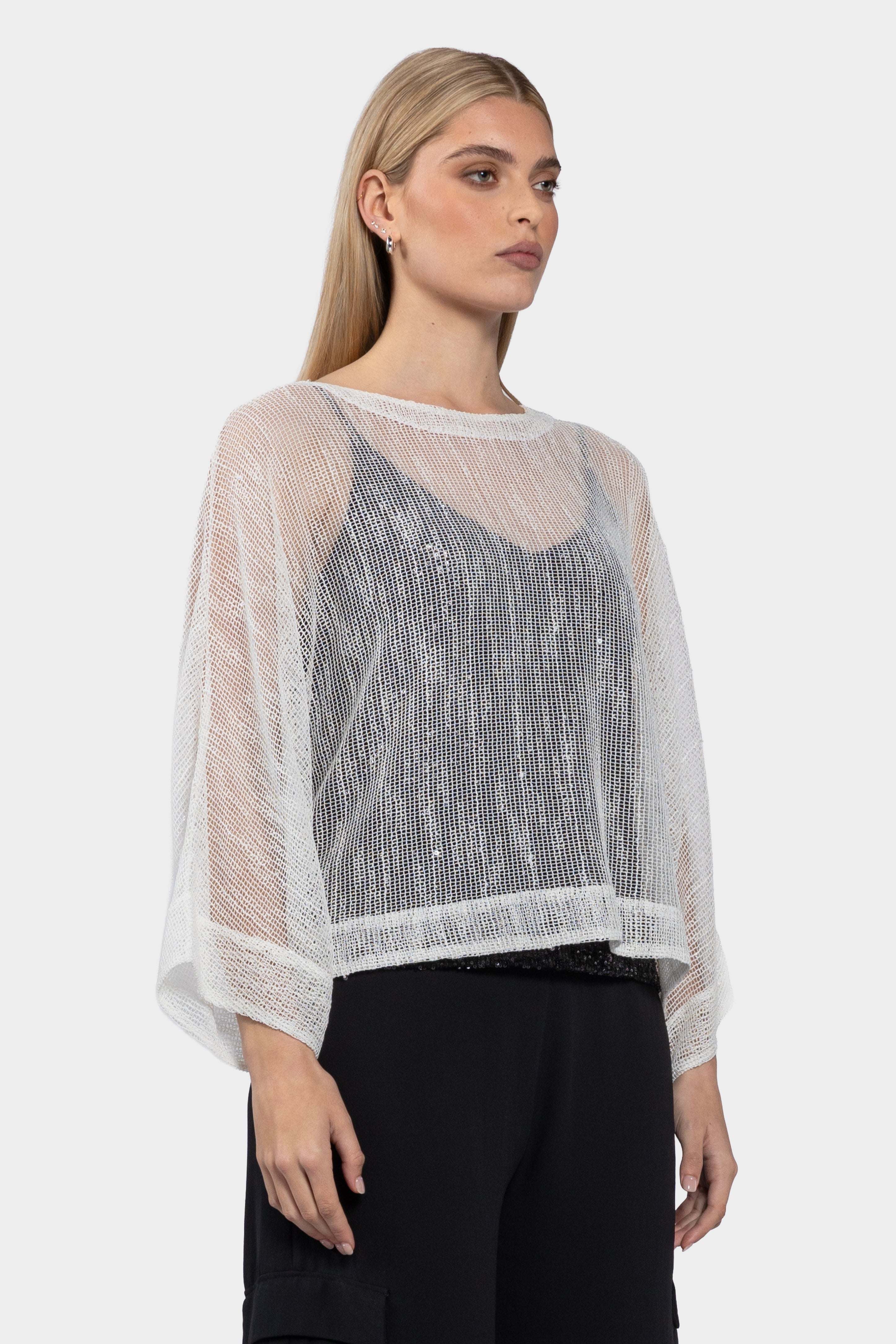 Fiesta Sparkle Mesh Top
