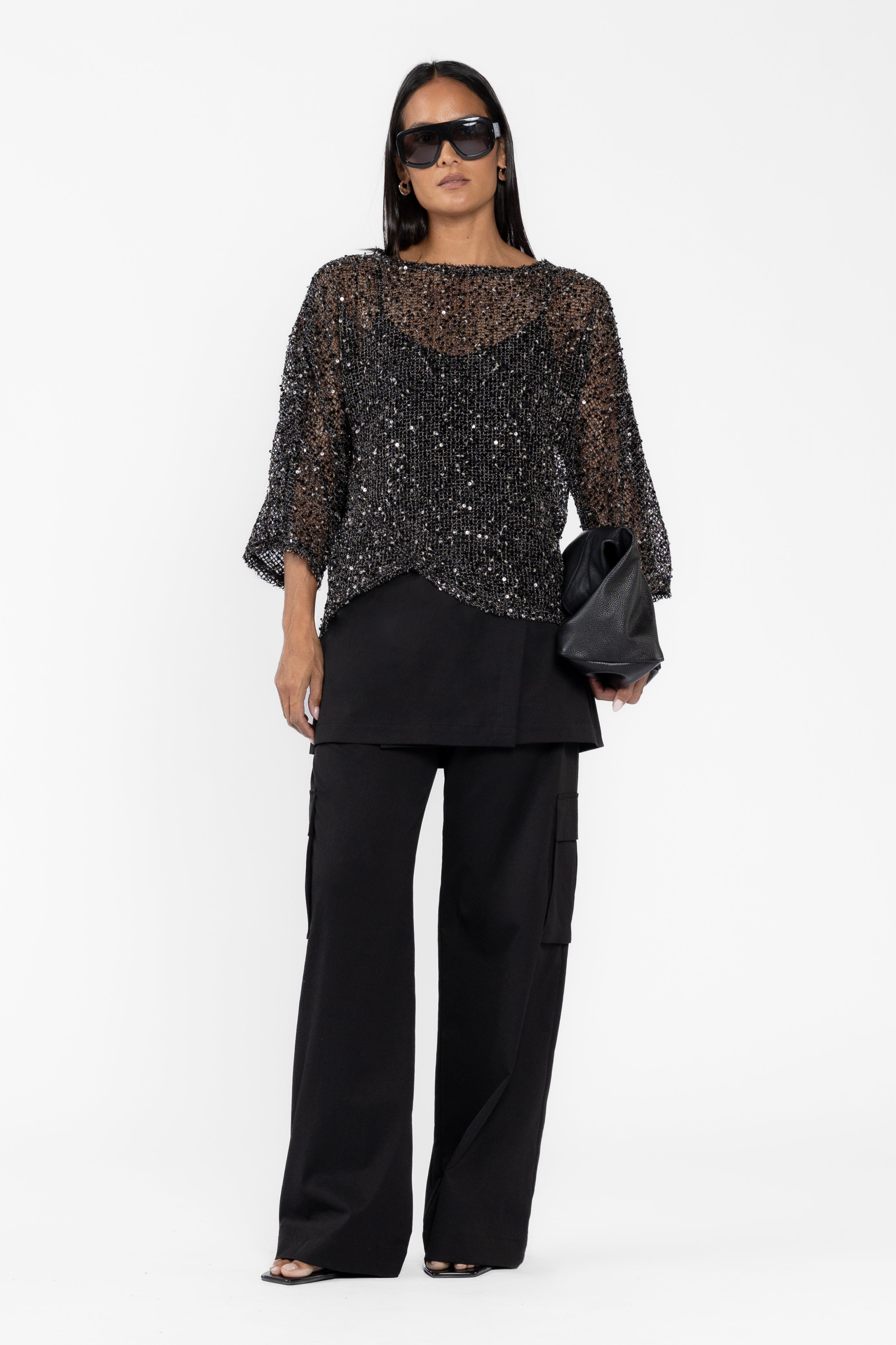 Festival Sequin Mesh Top