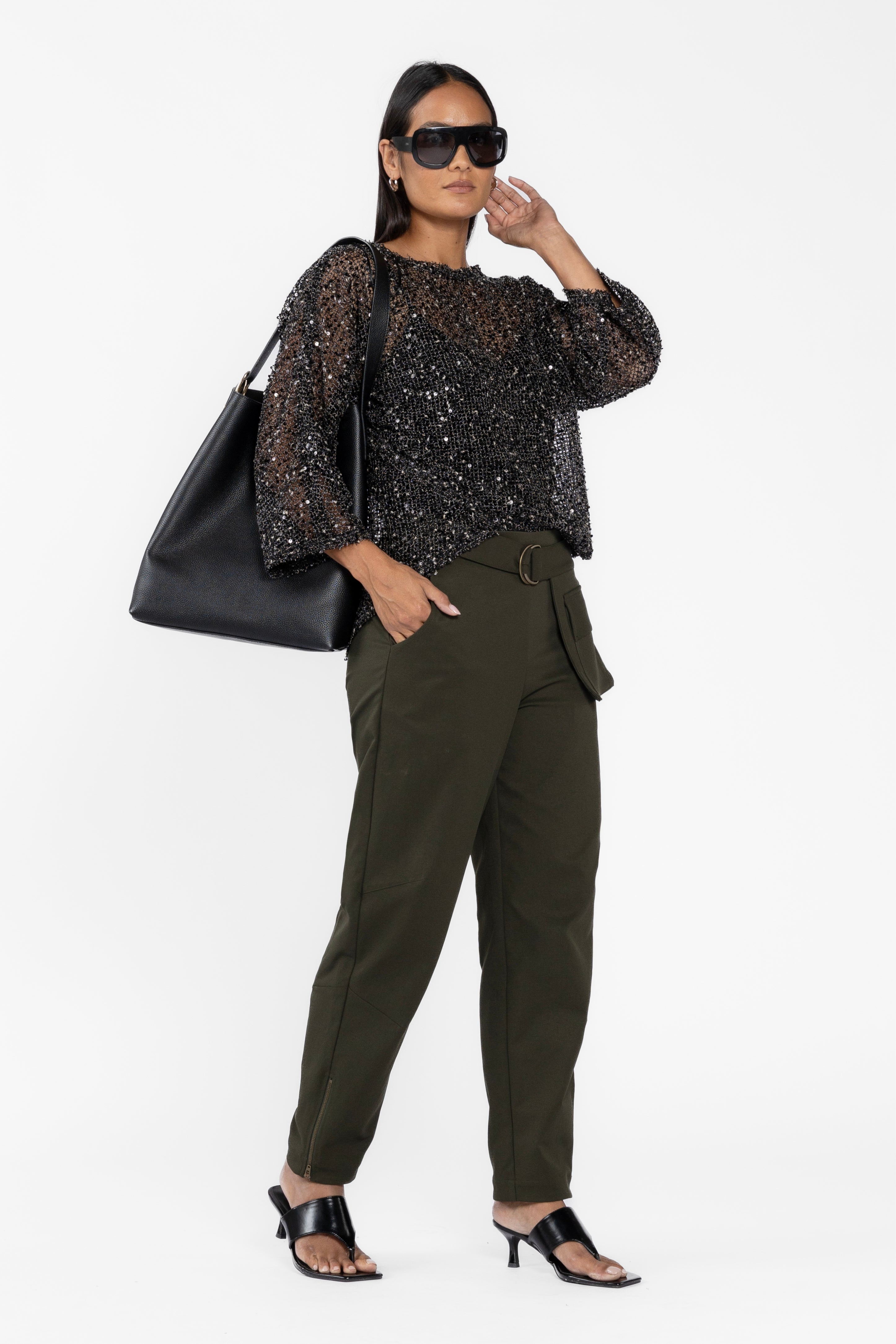 Festival Sequin Mesh Top
