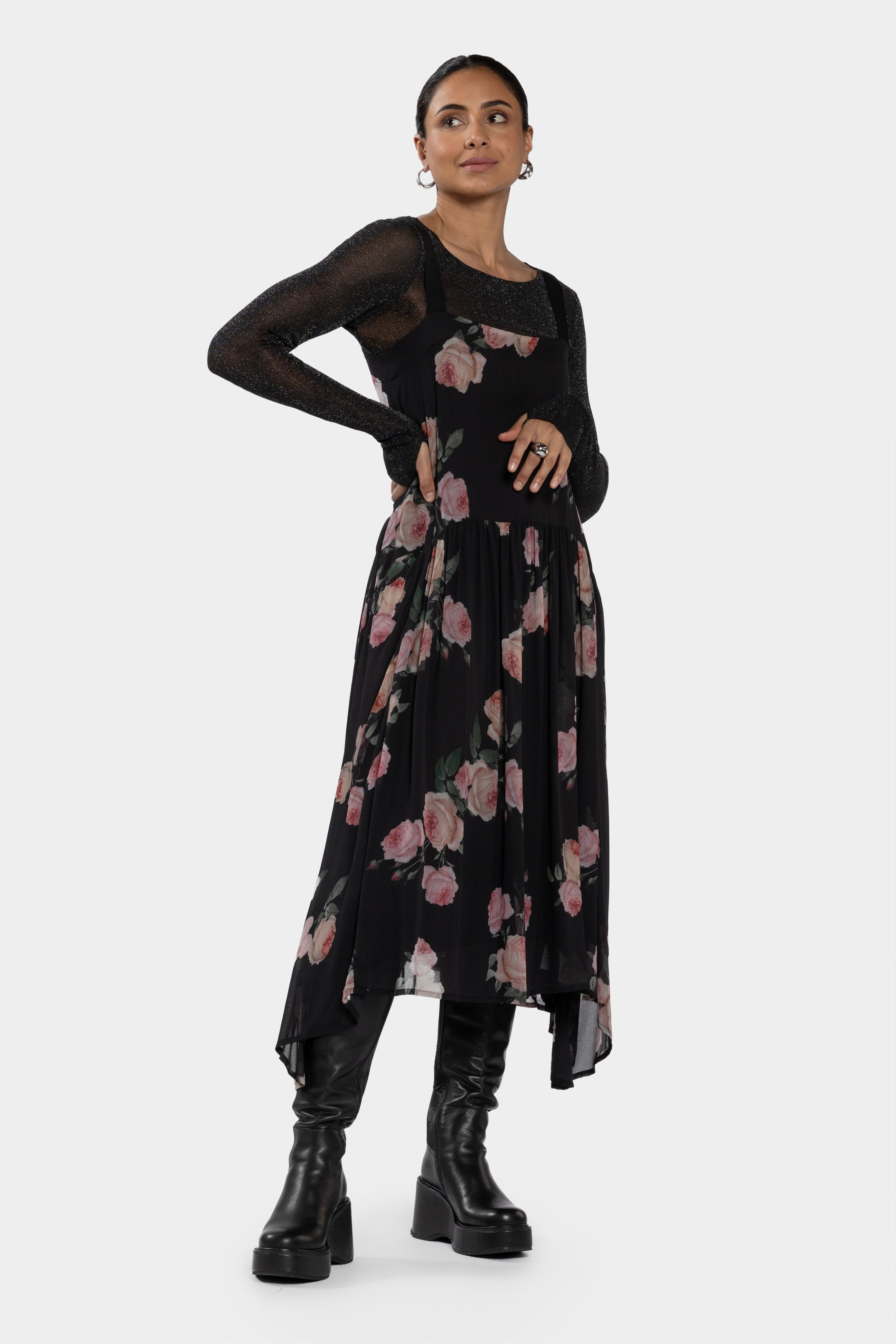 Floret Pinafore Dress