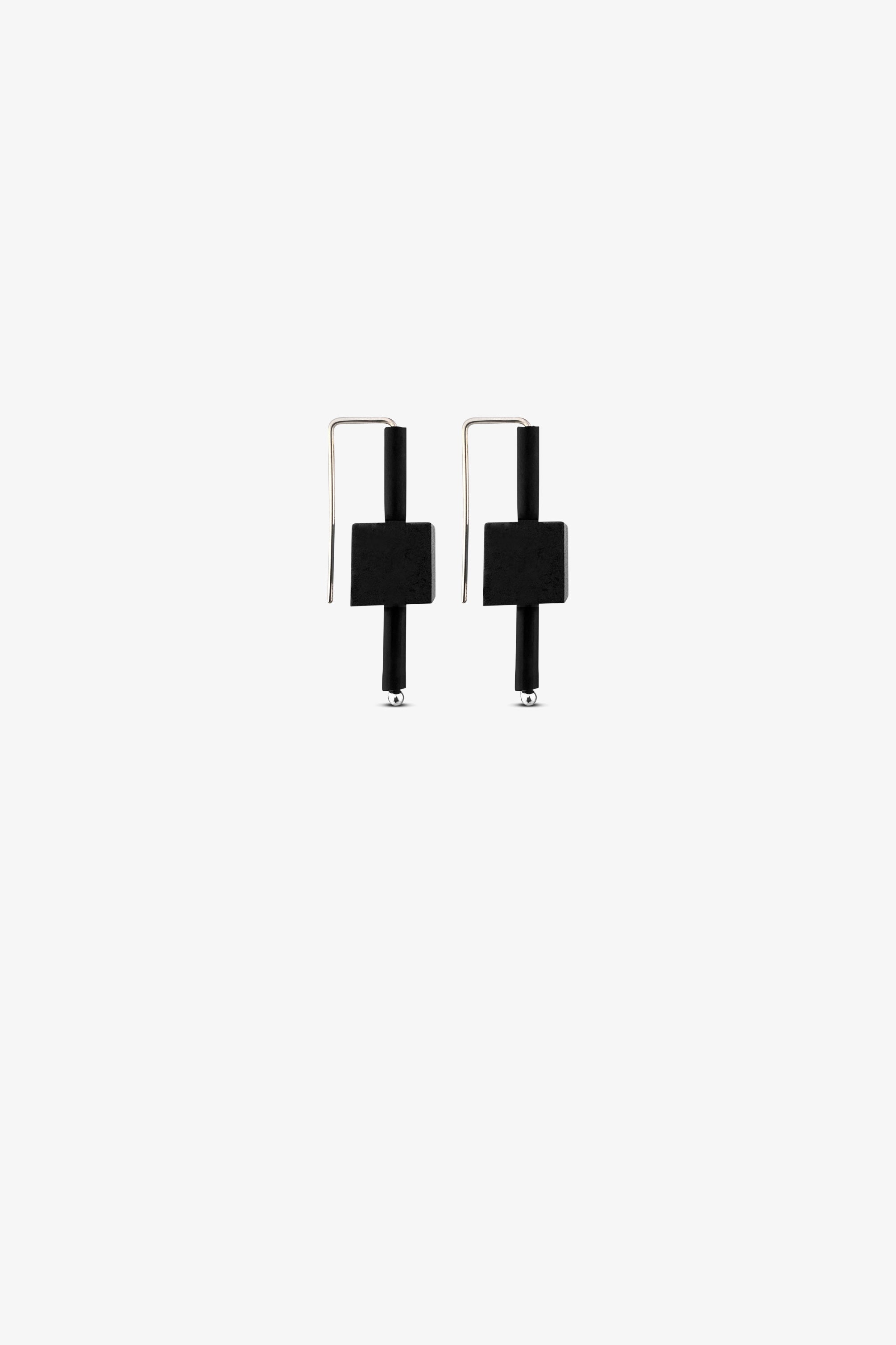 Cross Block Earrings