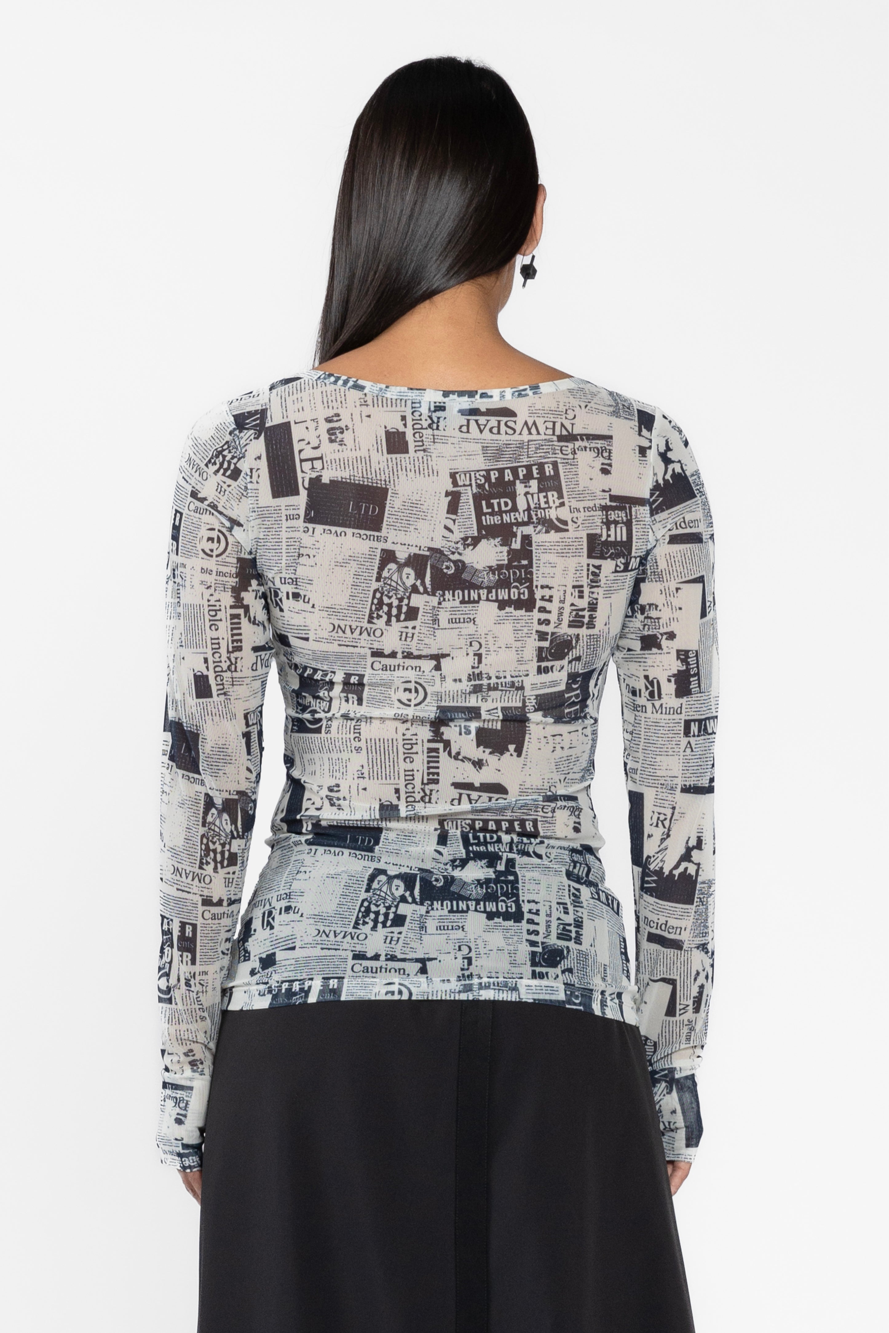 Gazette Long Sleeve Mesh Top