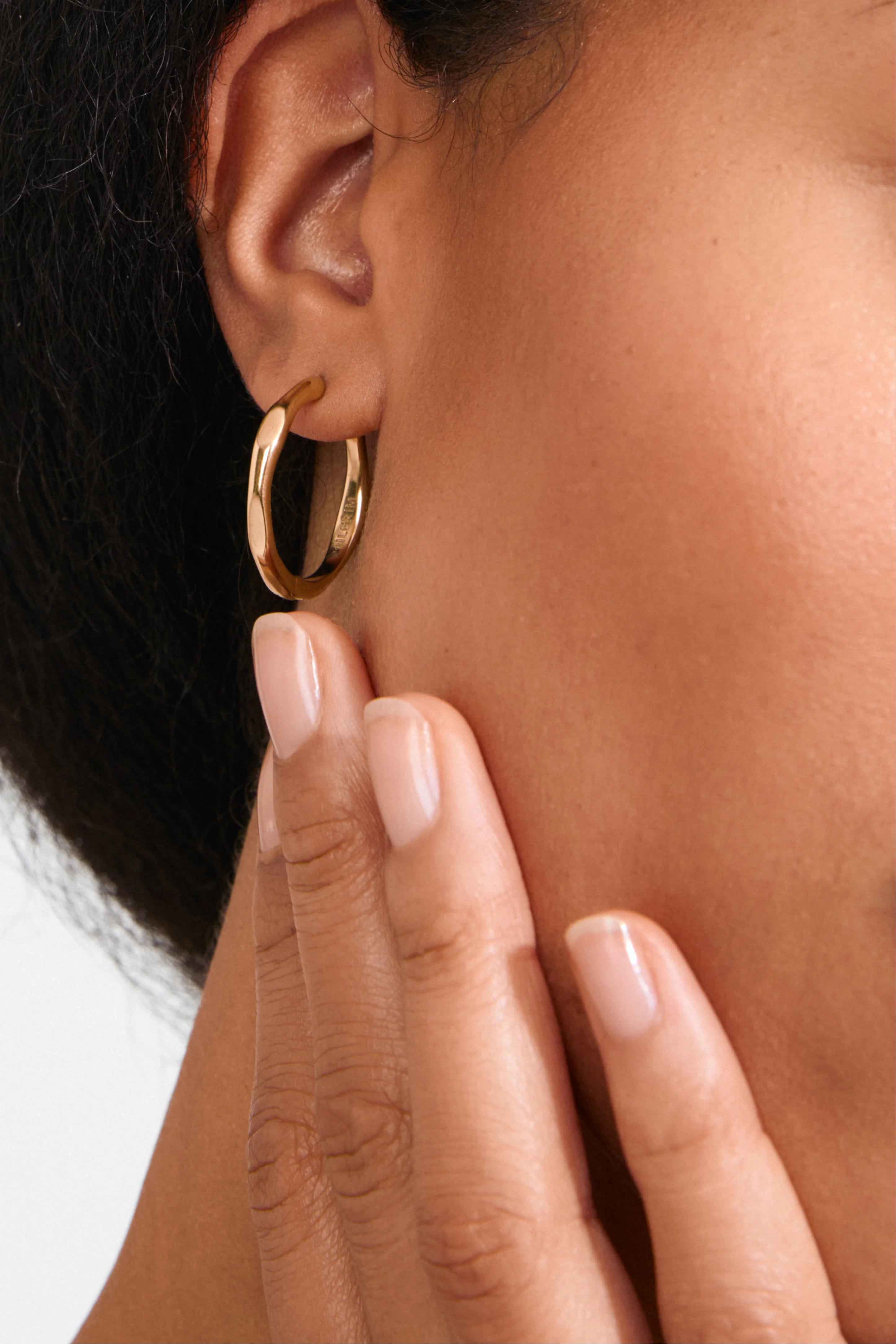 Inner Hoop Earrings - Gold