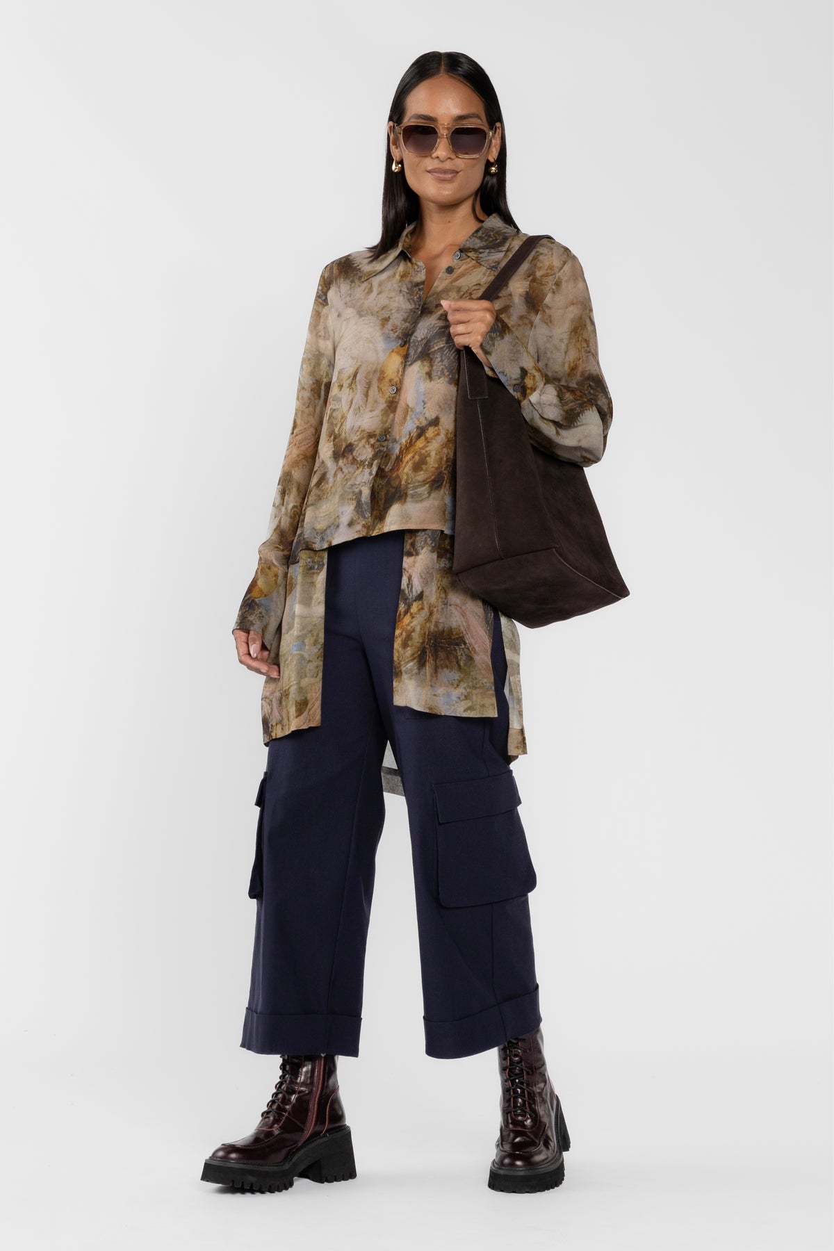 Jaxon Wide Leg Cropped Cargo Pant
