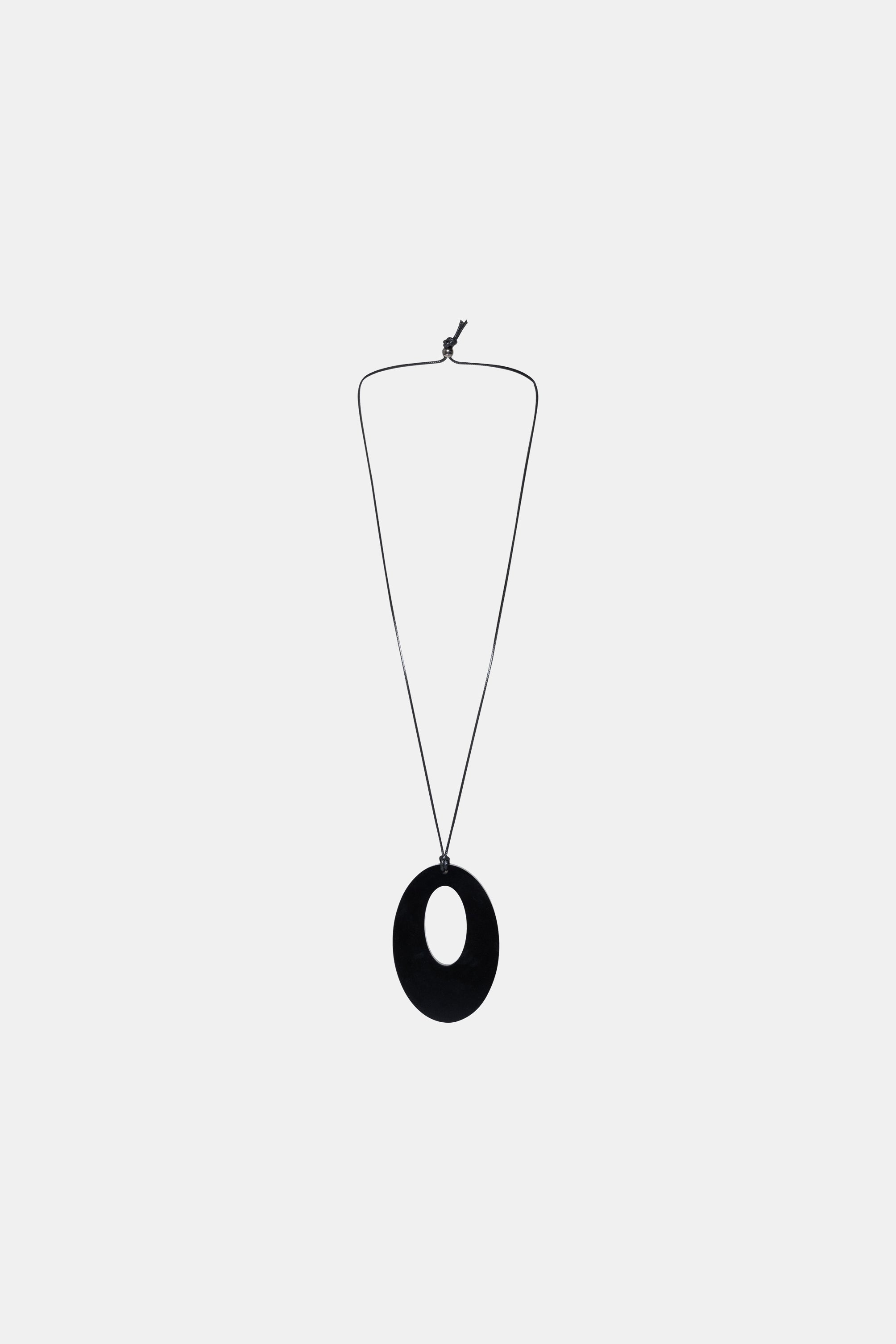 Offset Oval Acrylic Necklace