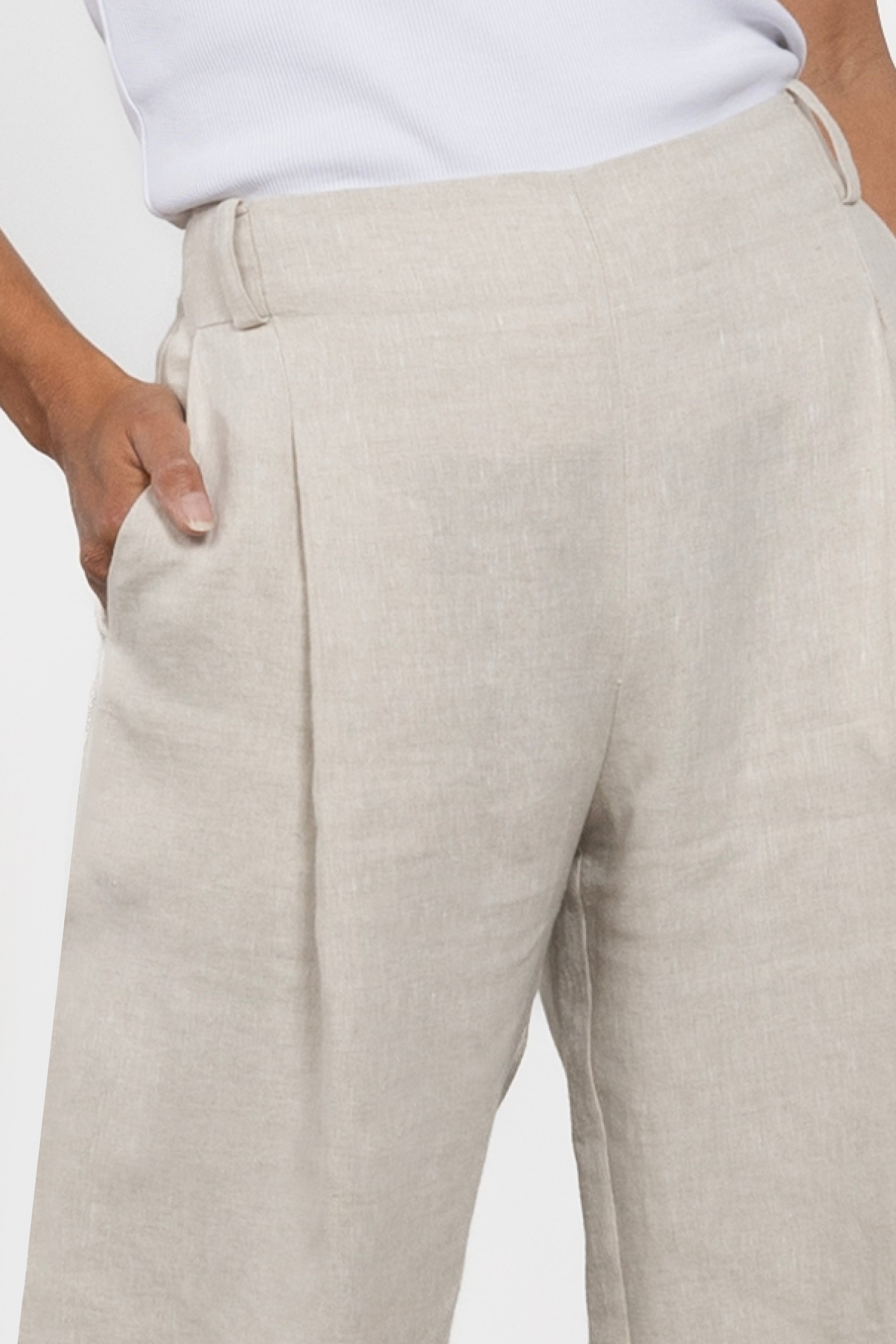 Bonnie Wide Leg Linen Pant