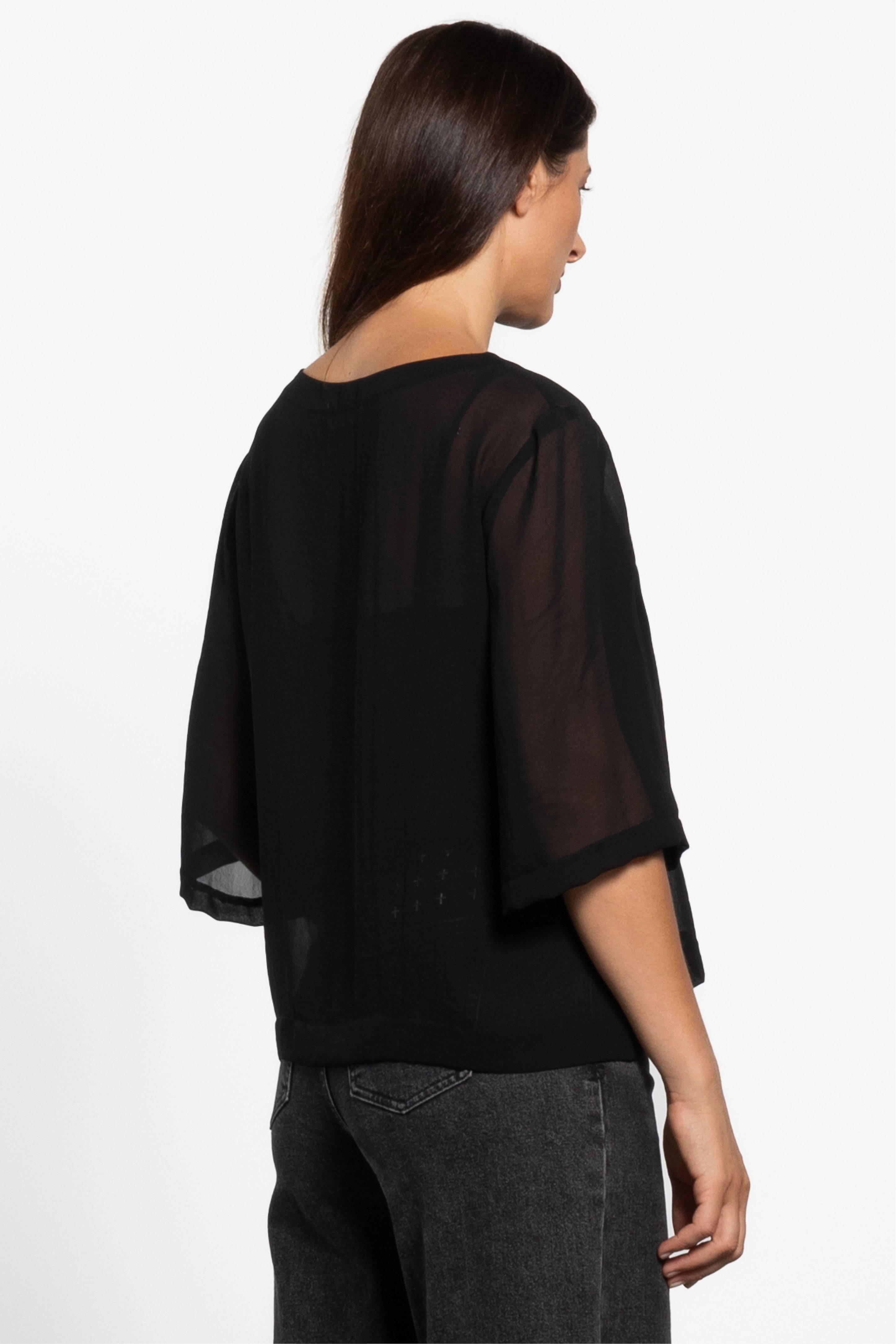 Breeze Boxy Sheer Layering Top