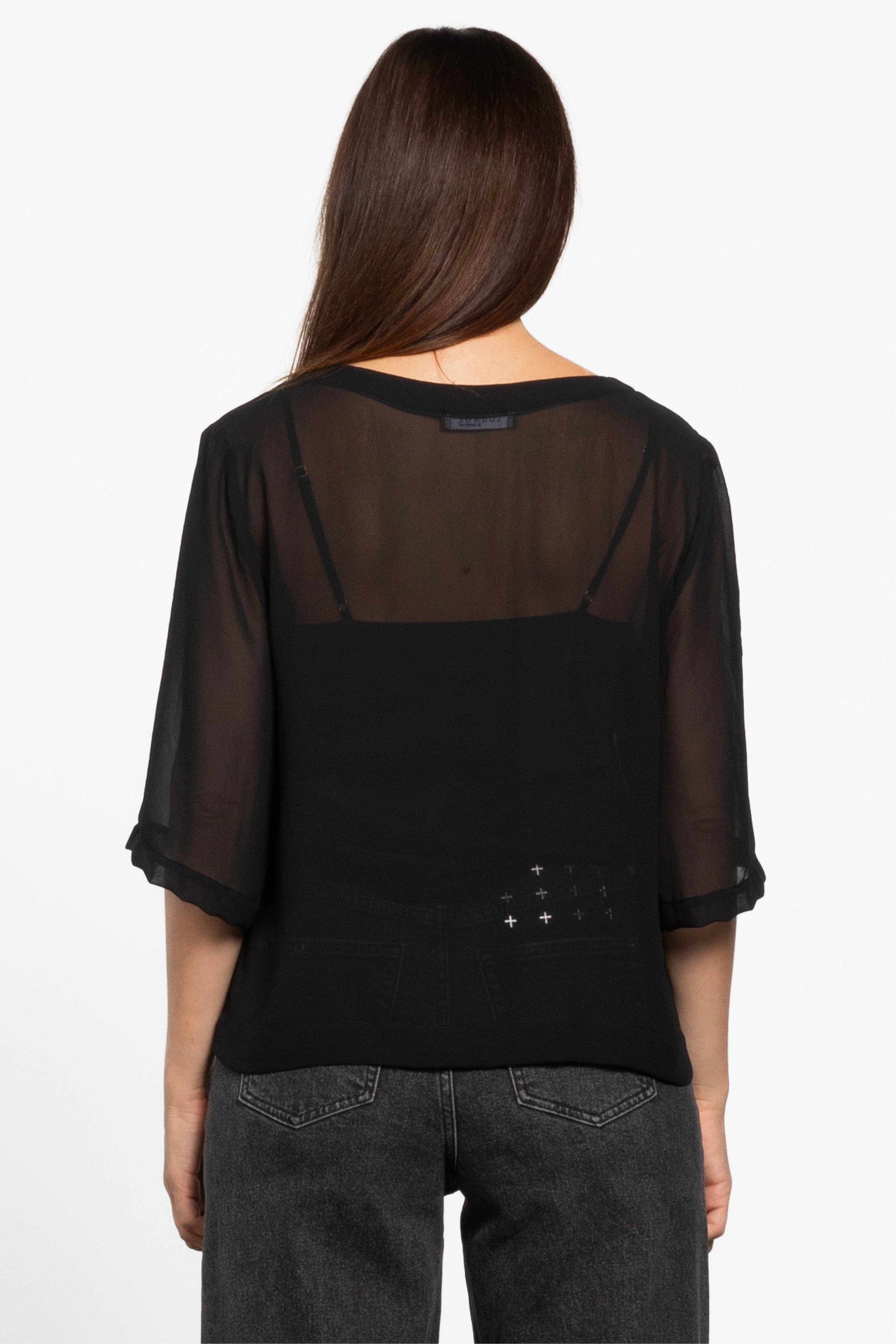 Breeze Boxy Sheer Layering Top