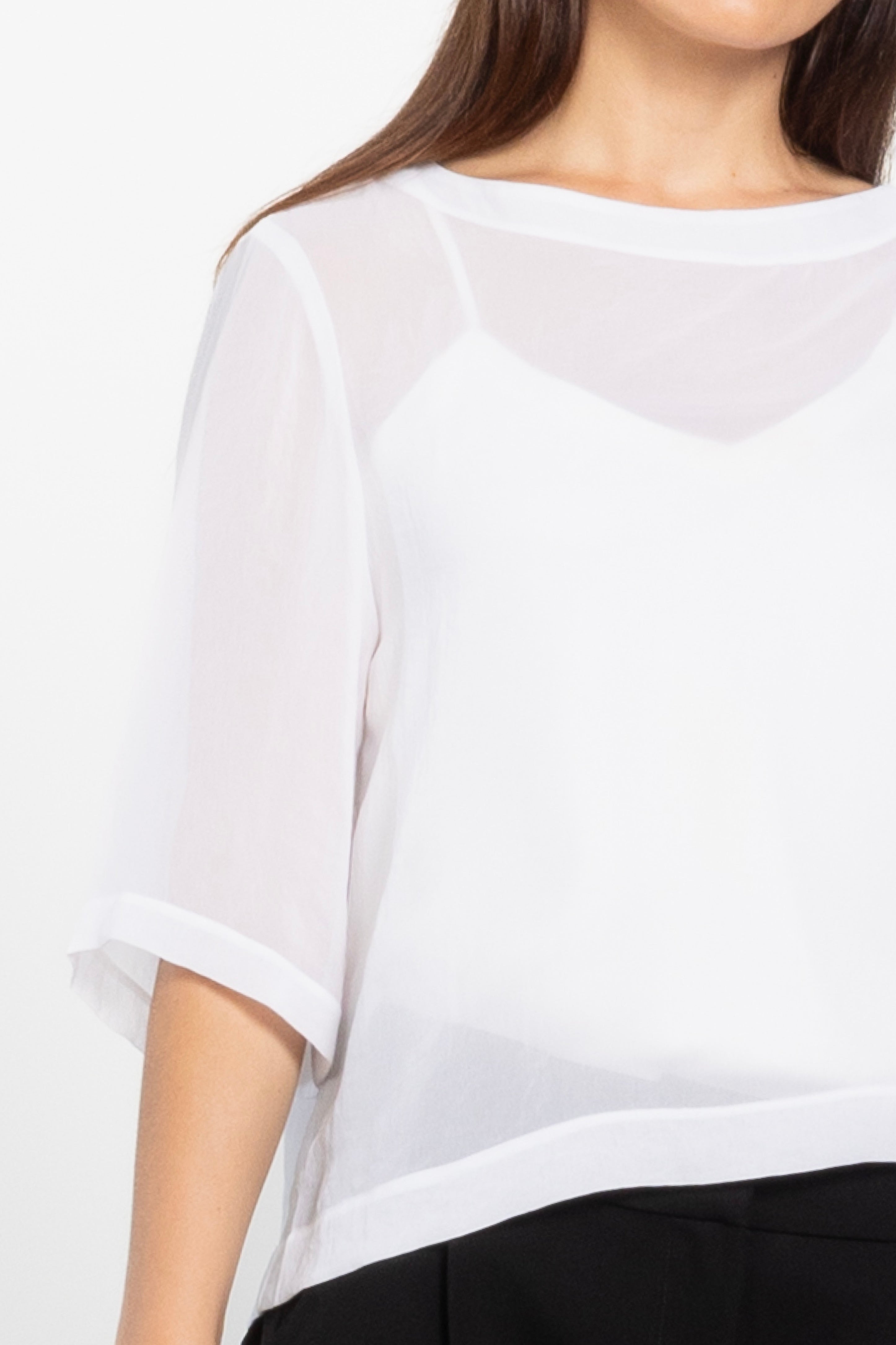 Breeze Boxy Sheer Layering Top