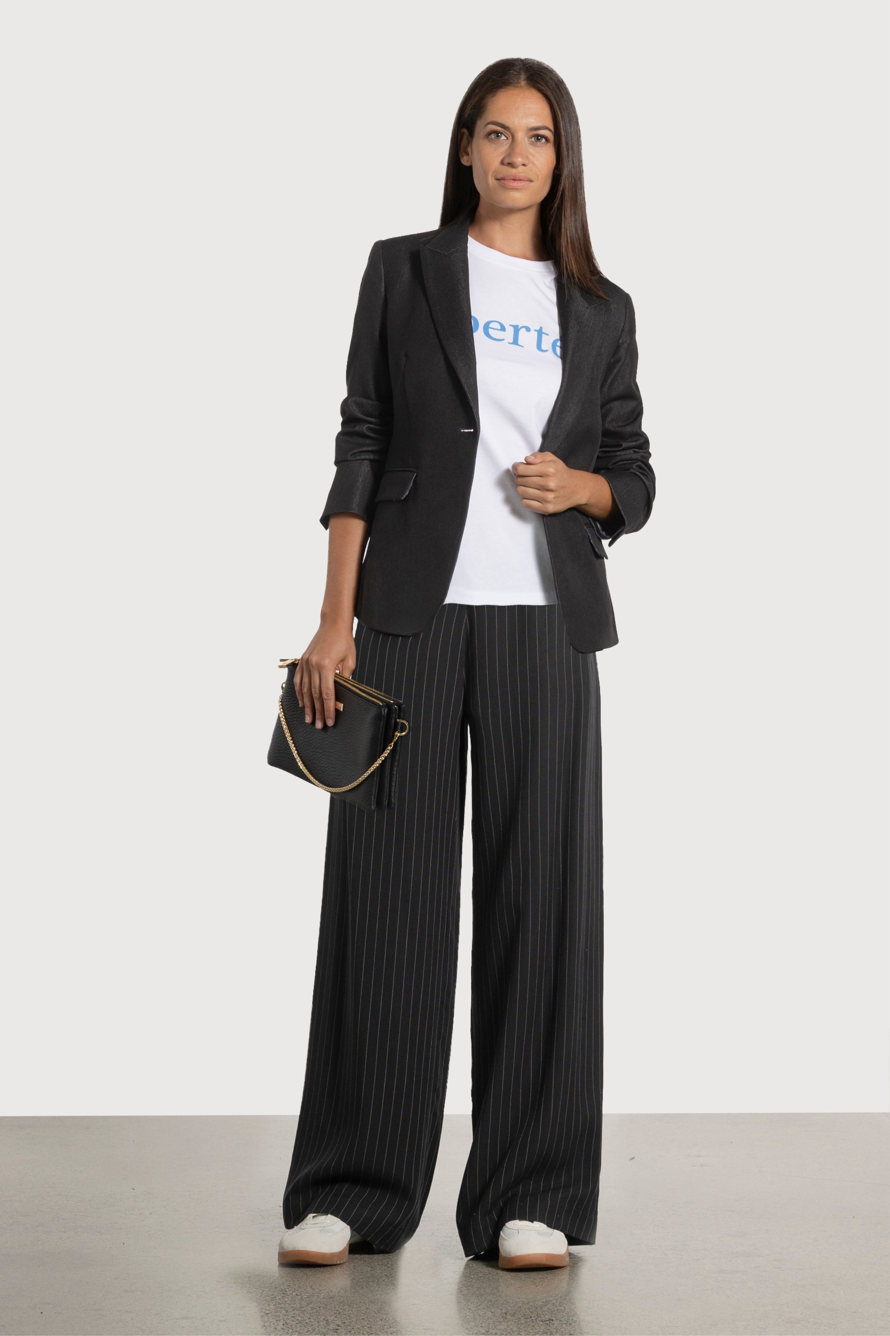 Bronson Wide Leg Pinstripe Pant
