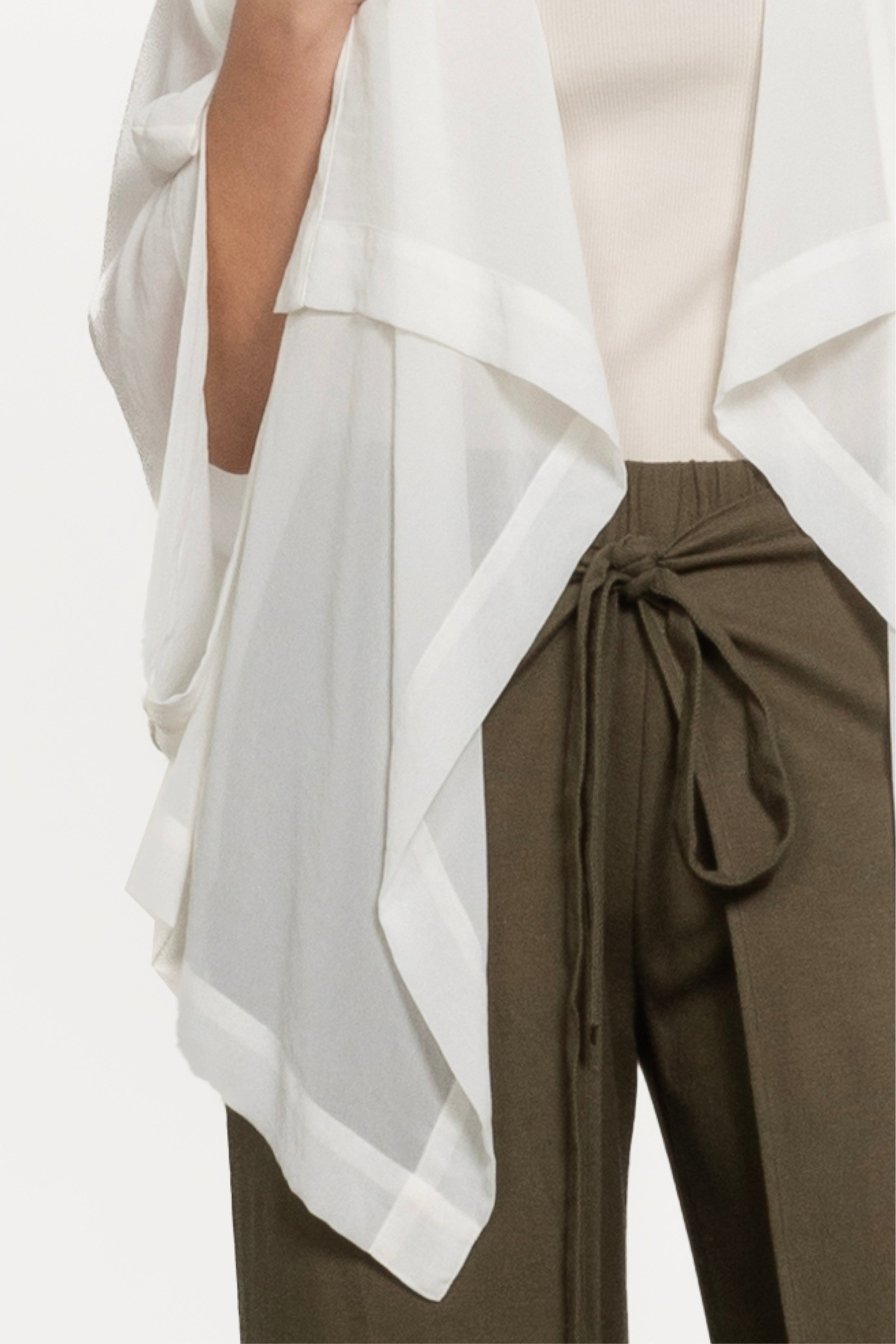 Cascade Sheer Short Kimono