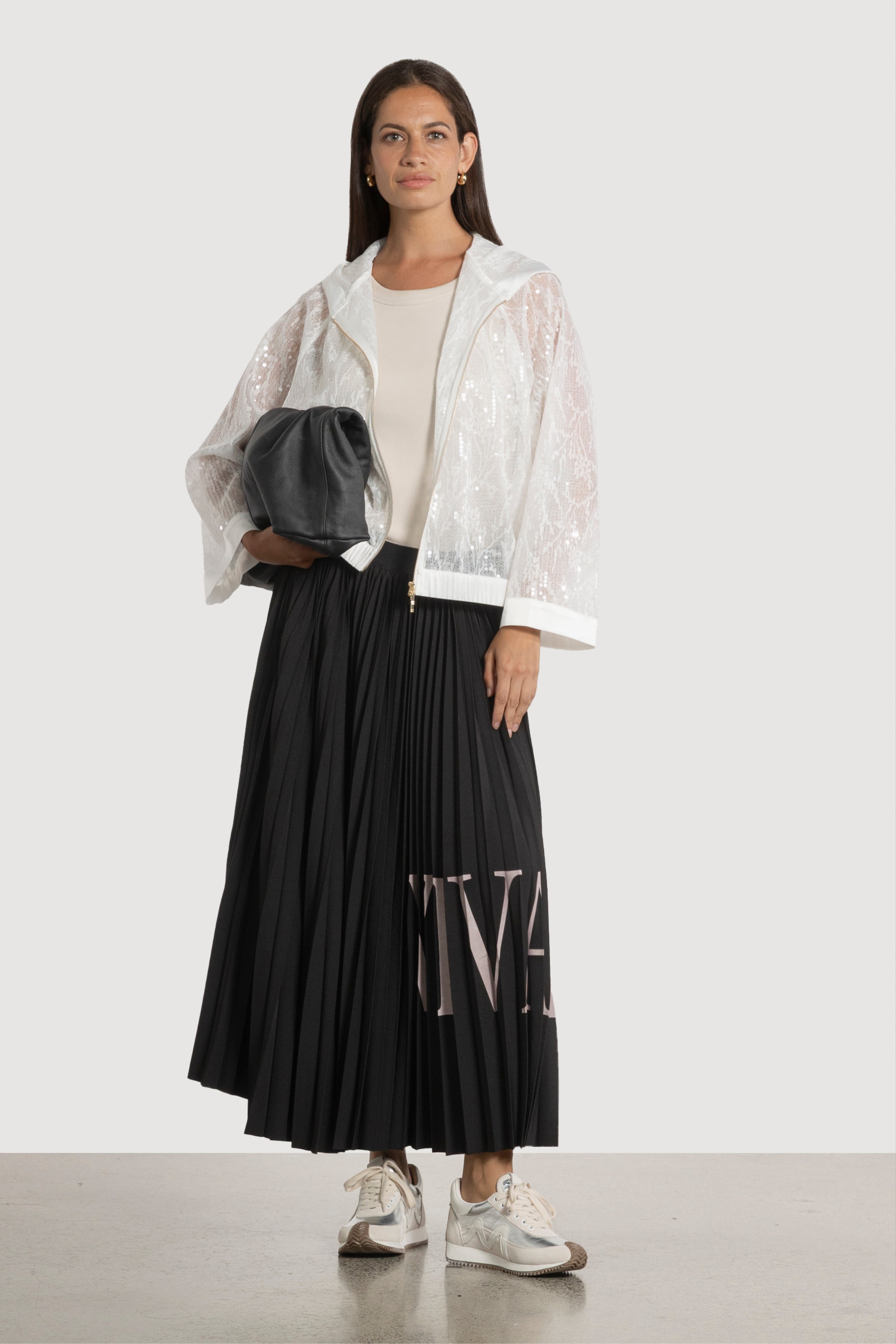 Cassia Sequin Hooded Bomber