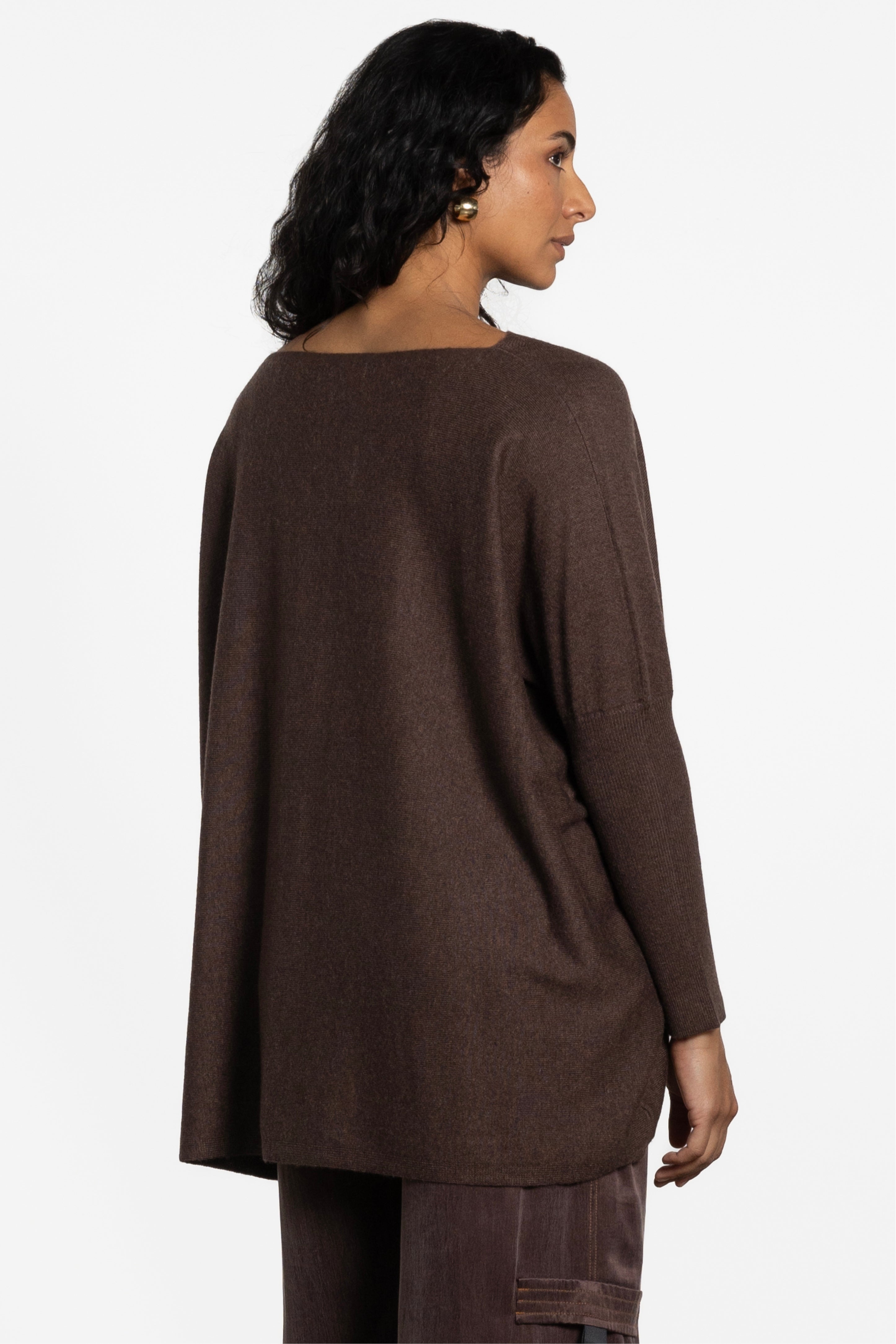 Cece Dropped Shoulder Long Sleeve Knit Top
