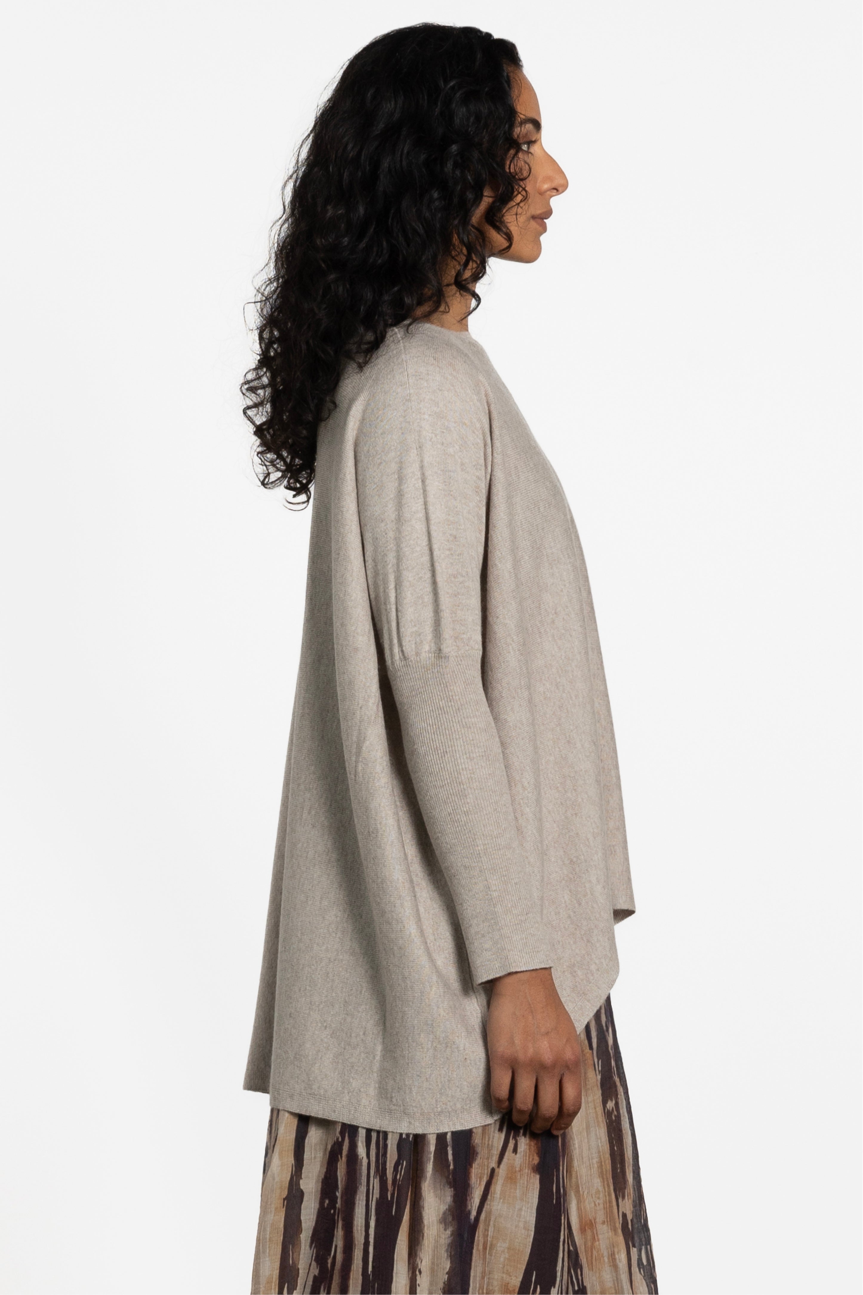 Cece Dropped Shoulder Long Sleeve Knit Top