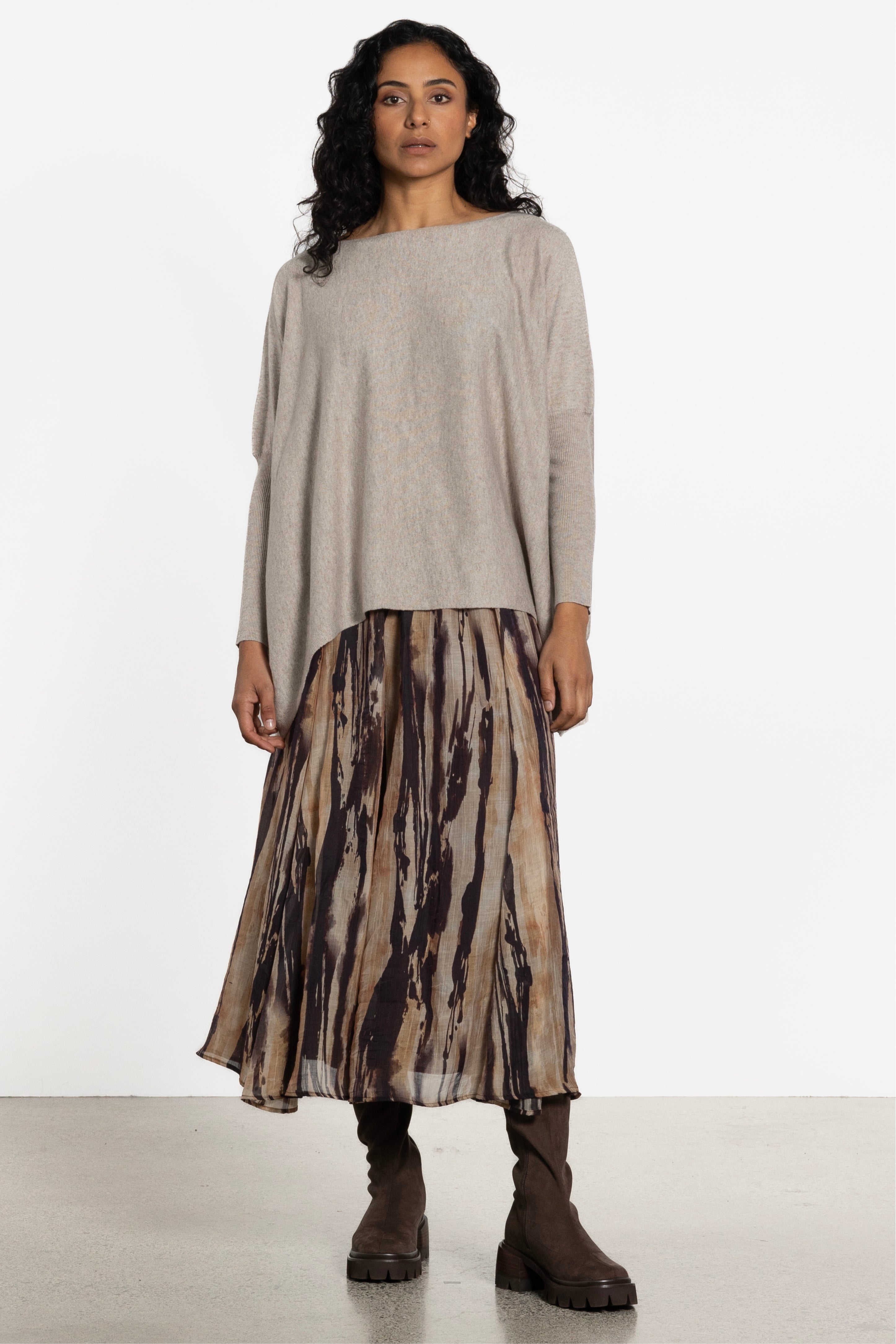 Cece Dropped Shoulder Long Sleeve Knit Top