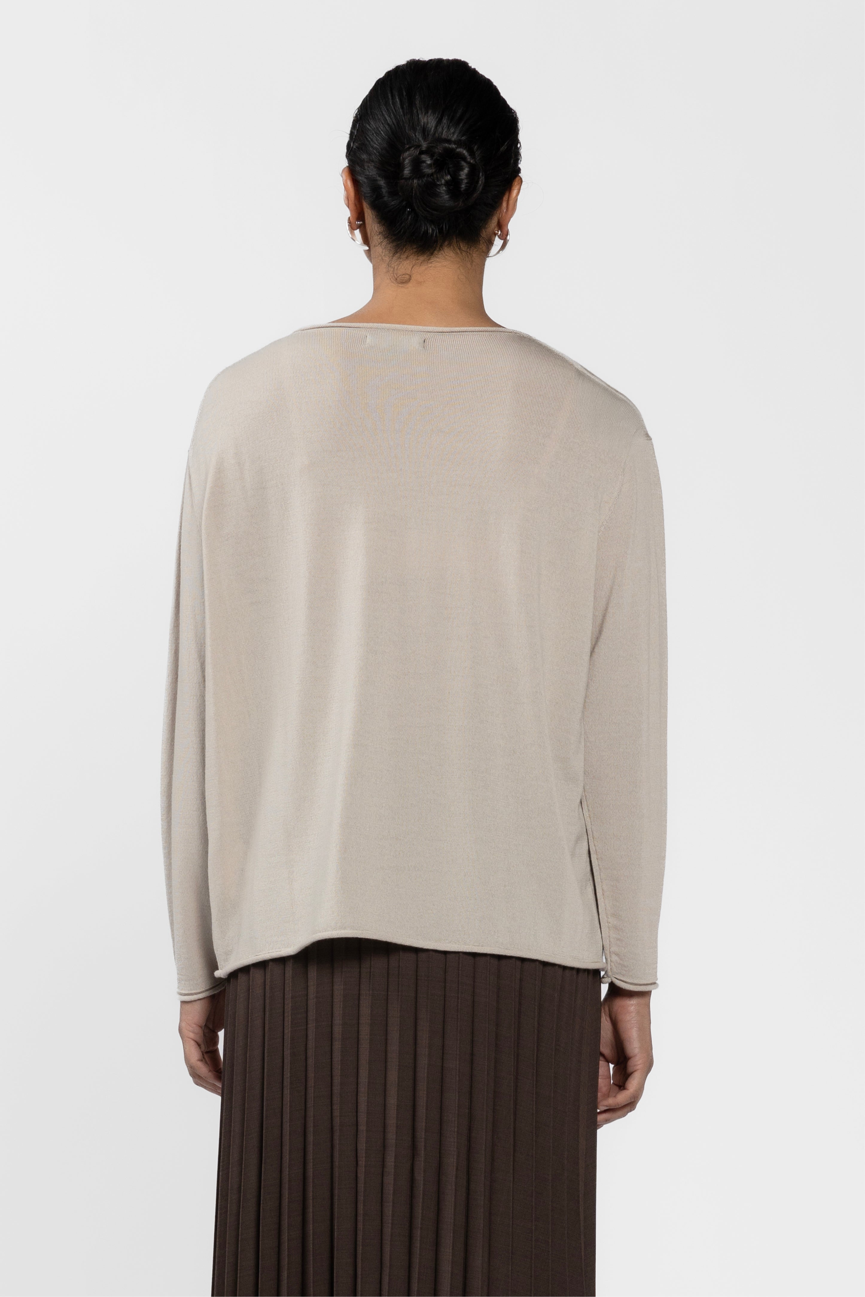 Charm Roll Hem Merino Jumper