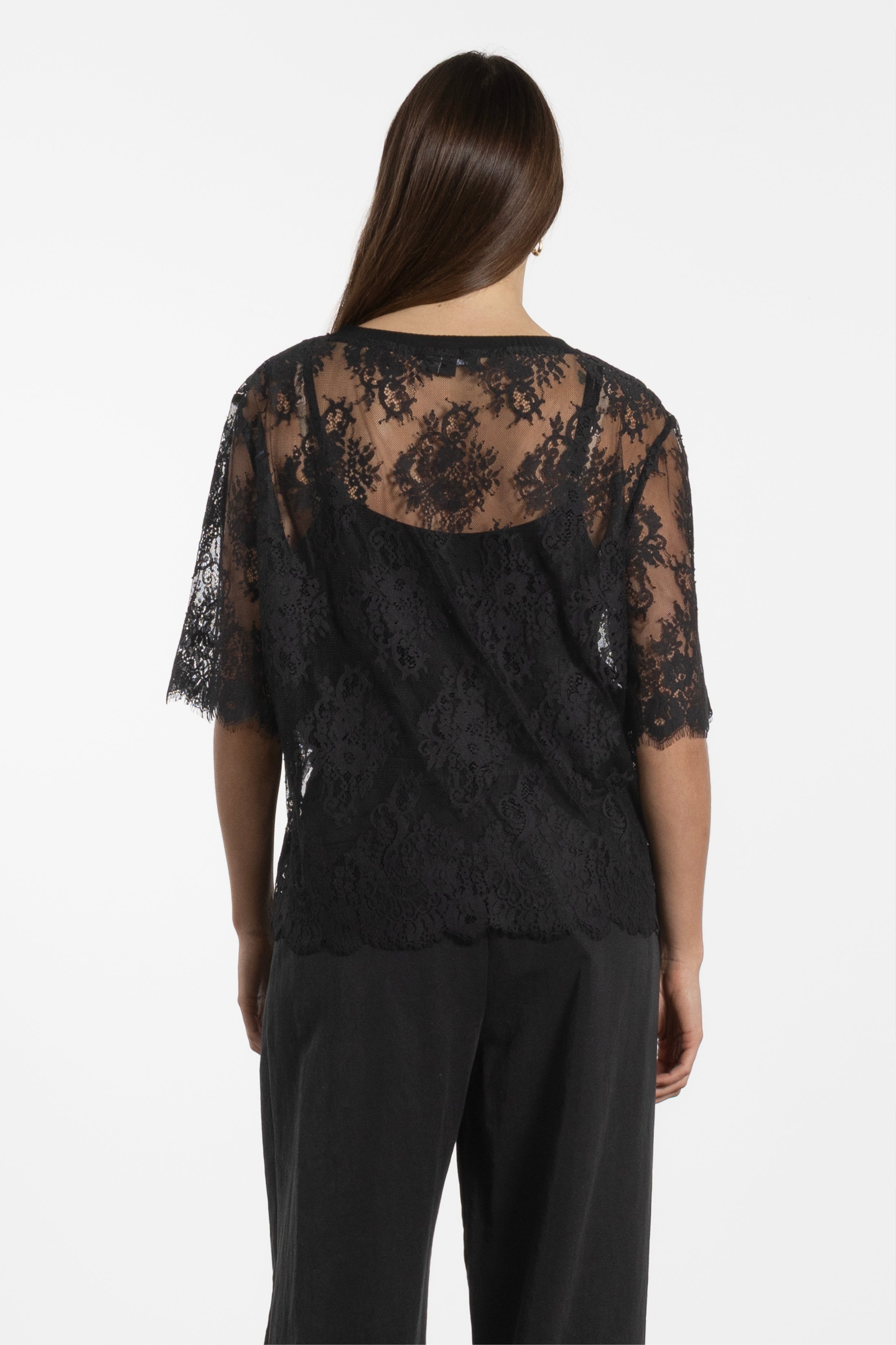 Cilla Scallop Hem Lace Top