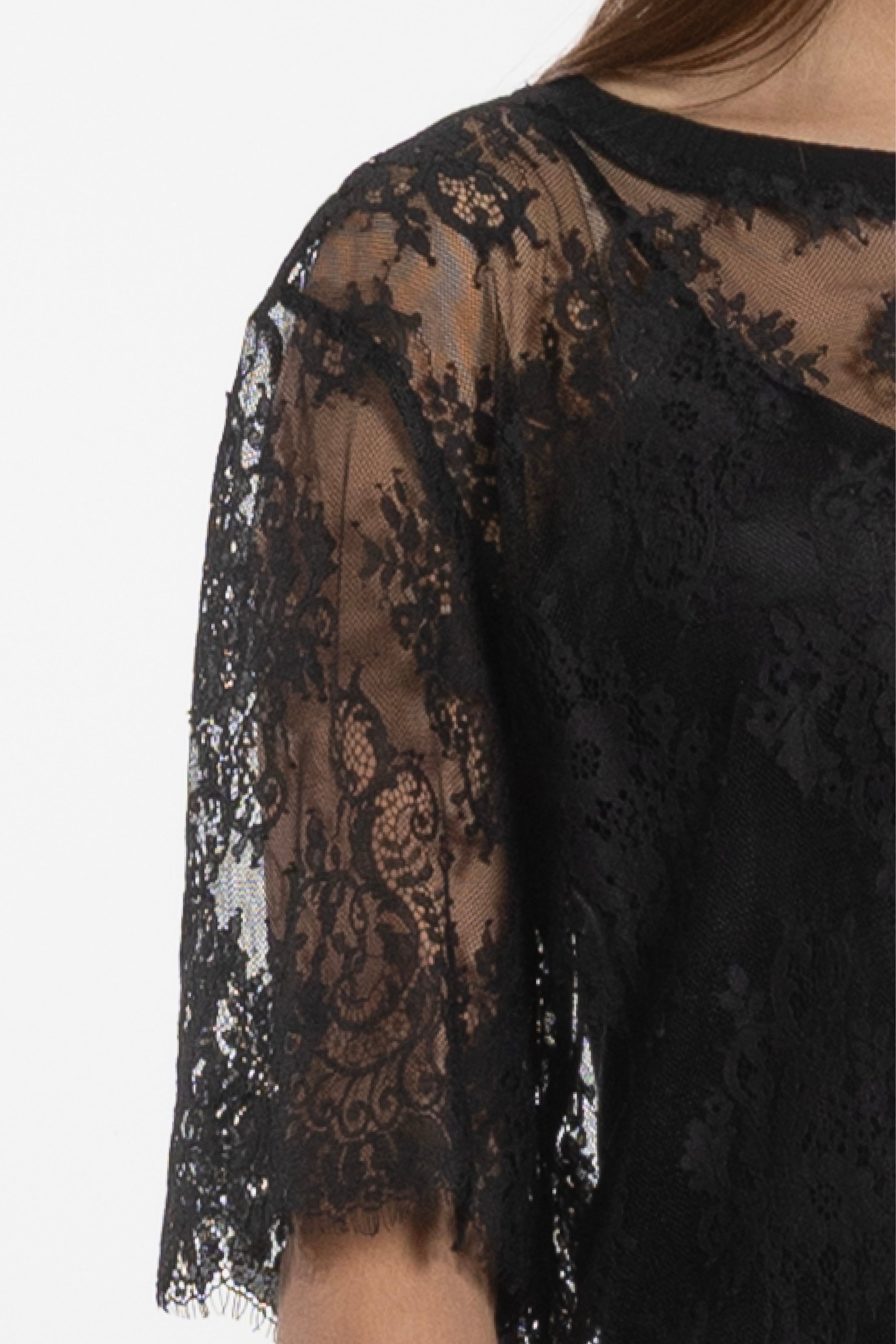 Cilla Scallop Hem Lace Top