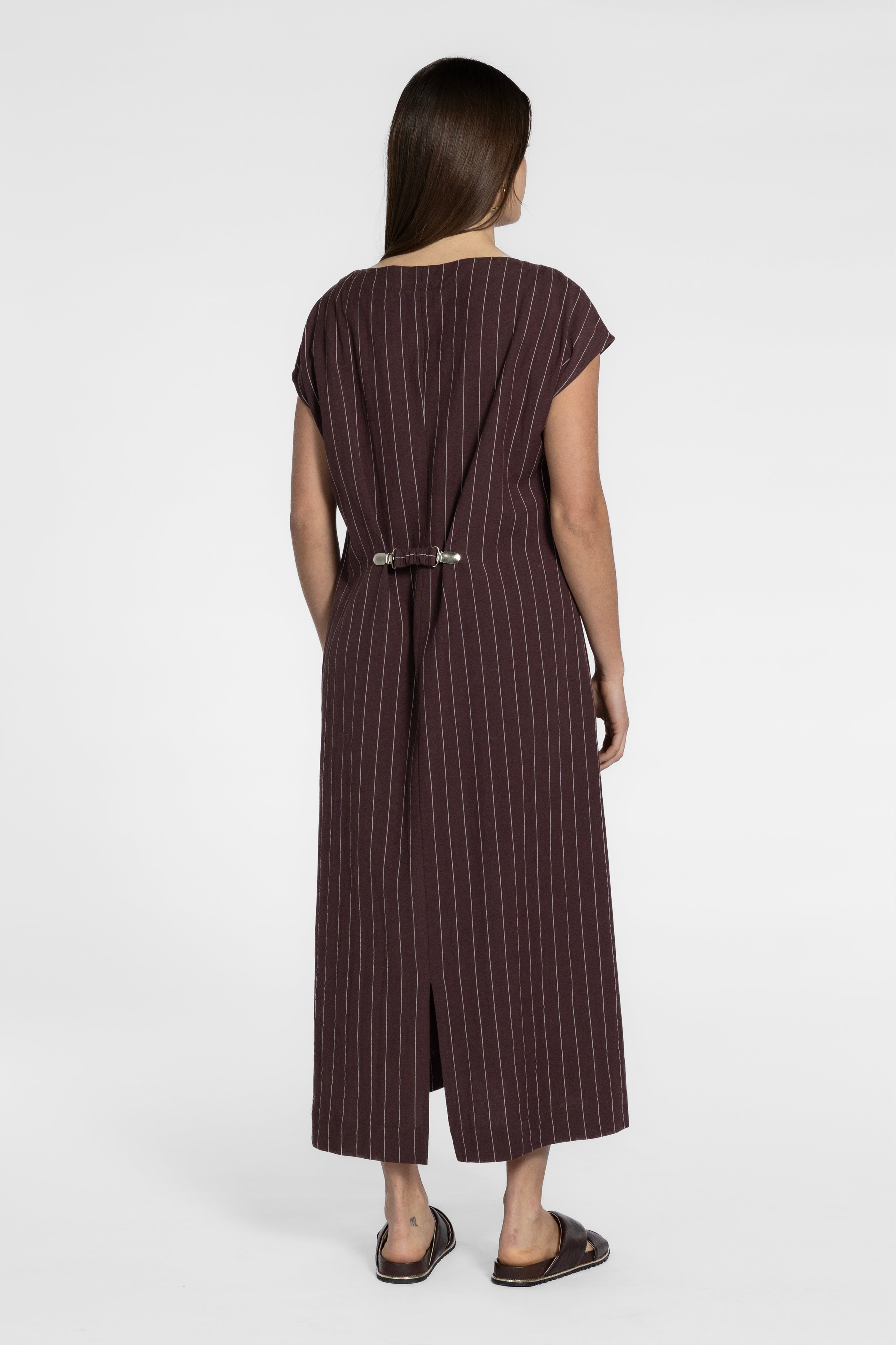 Clarence Short Sleeve Linen Blend Dress