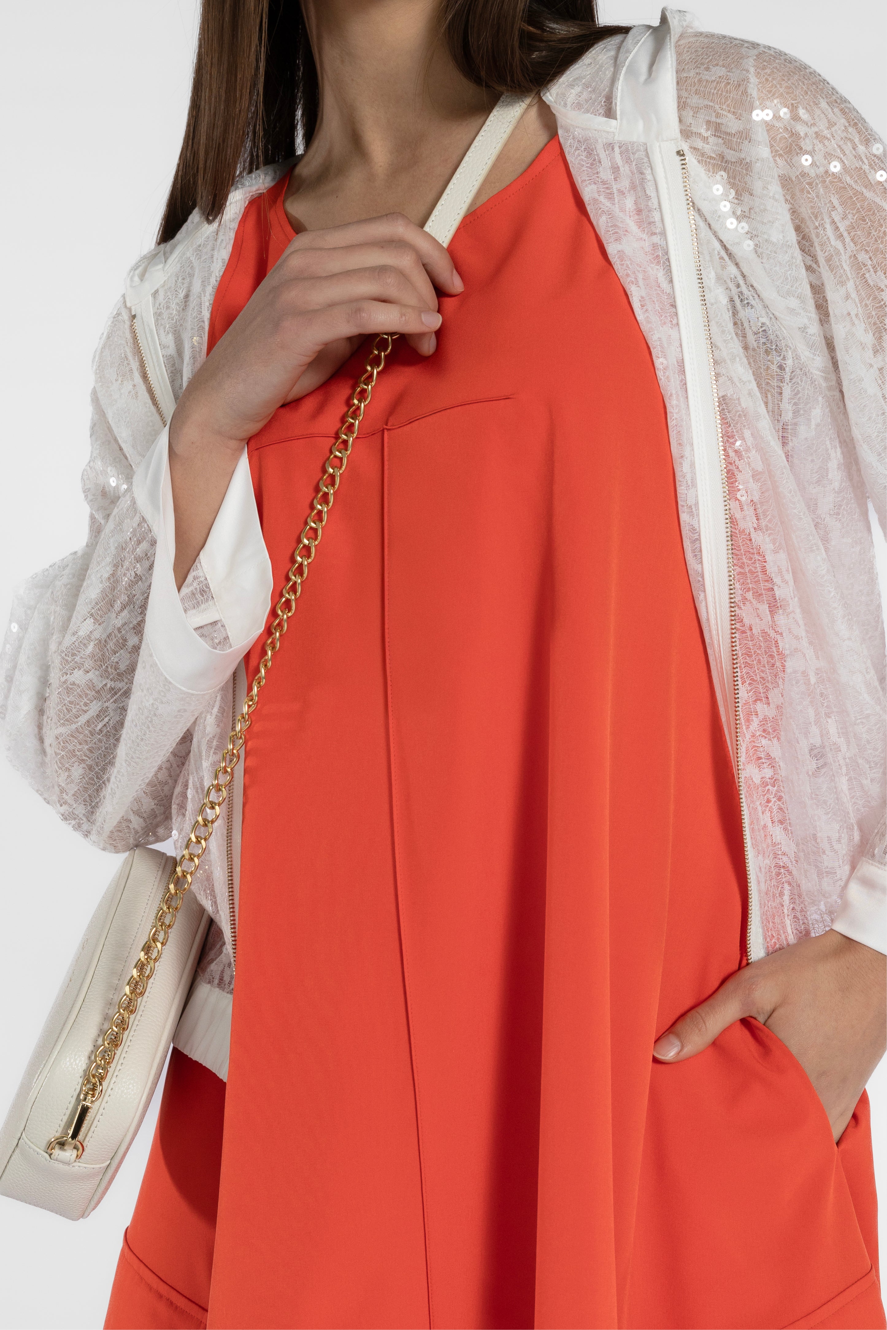 Cora Bubble Hem Long Dress