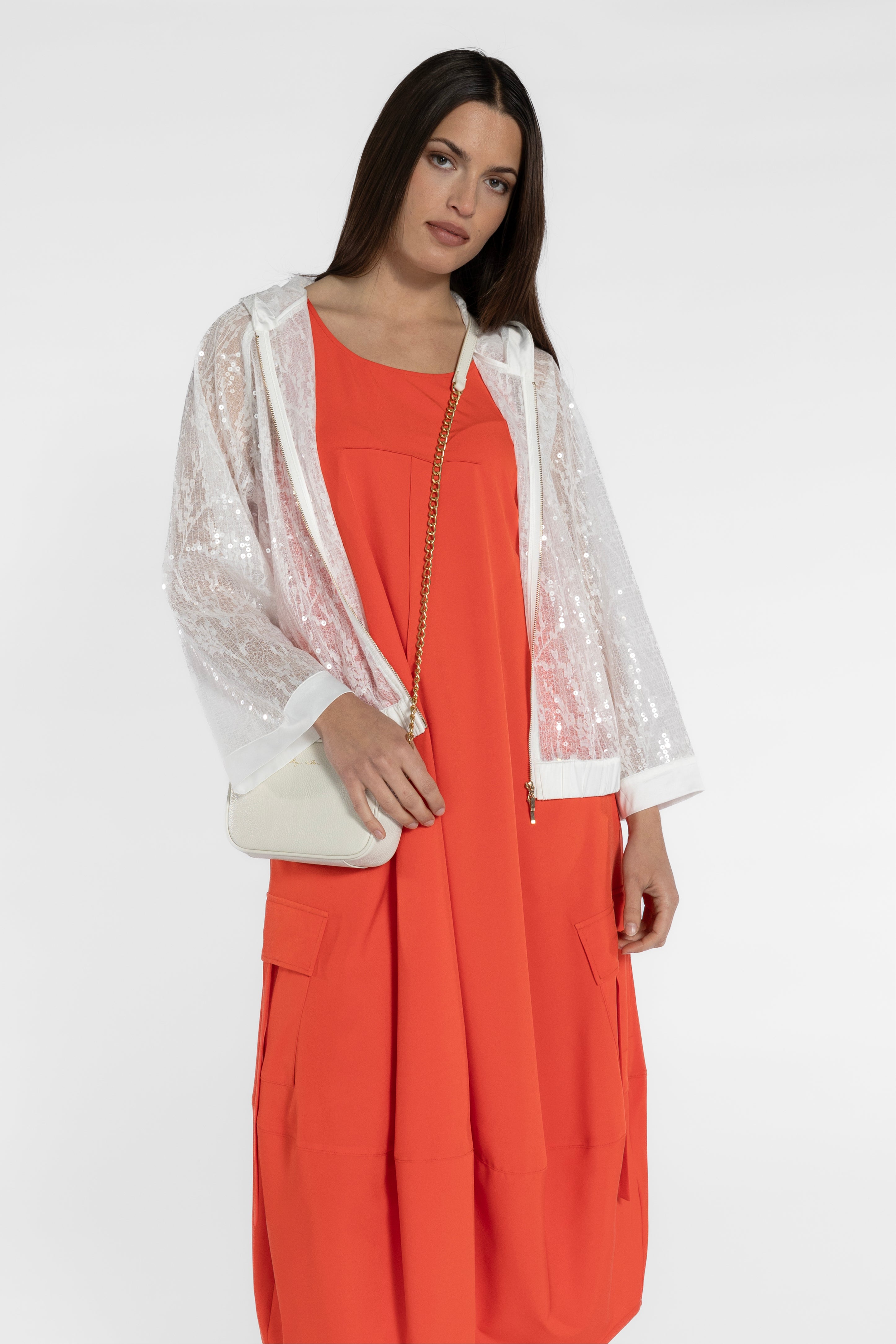 Cora Bubble Hem Long Dress