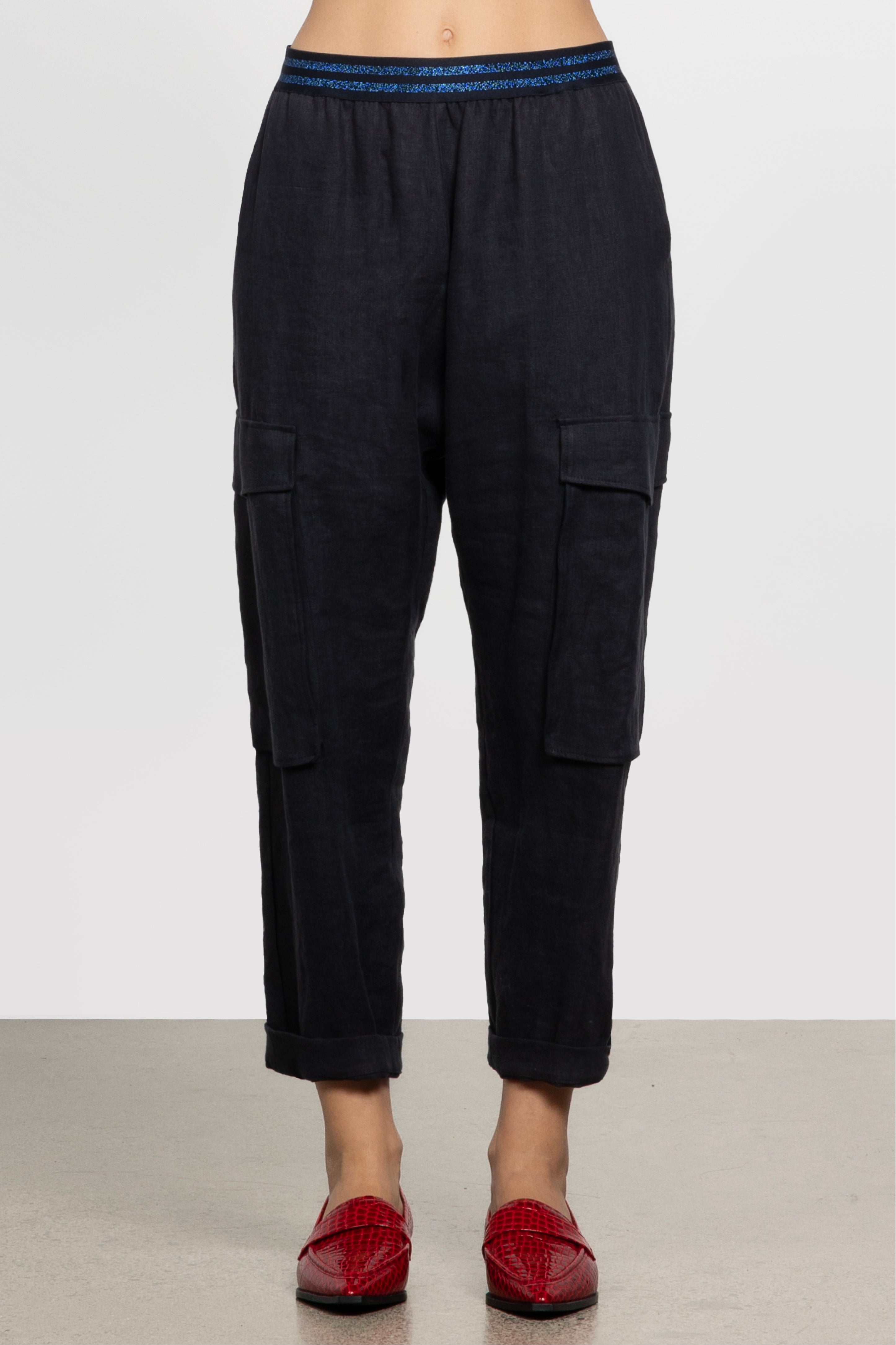 Dazzle Cargo Linen Pant
