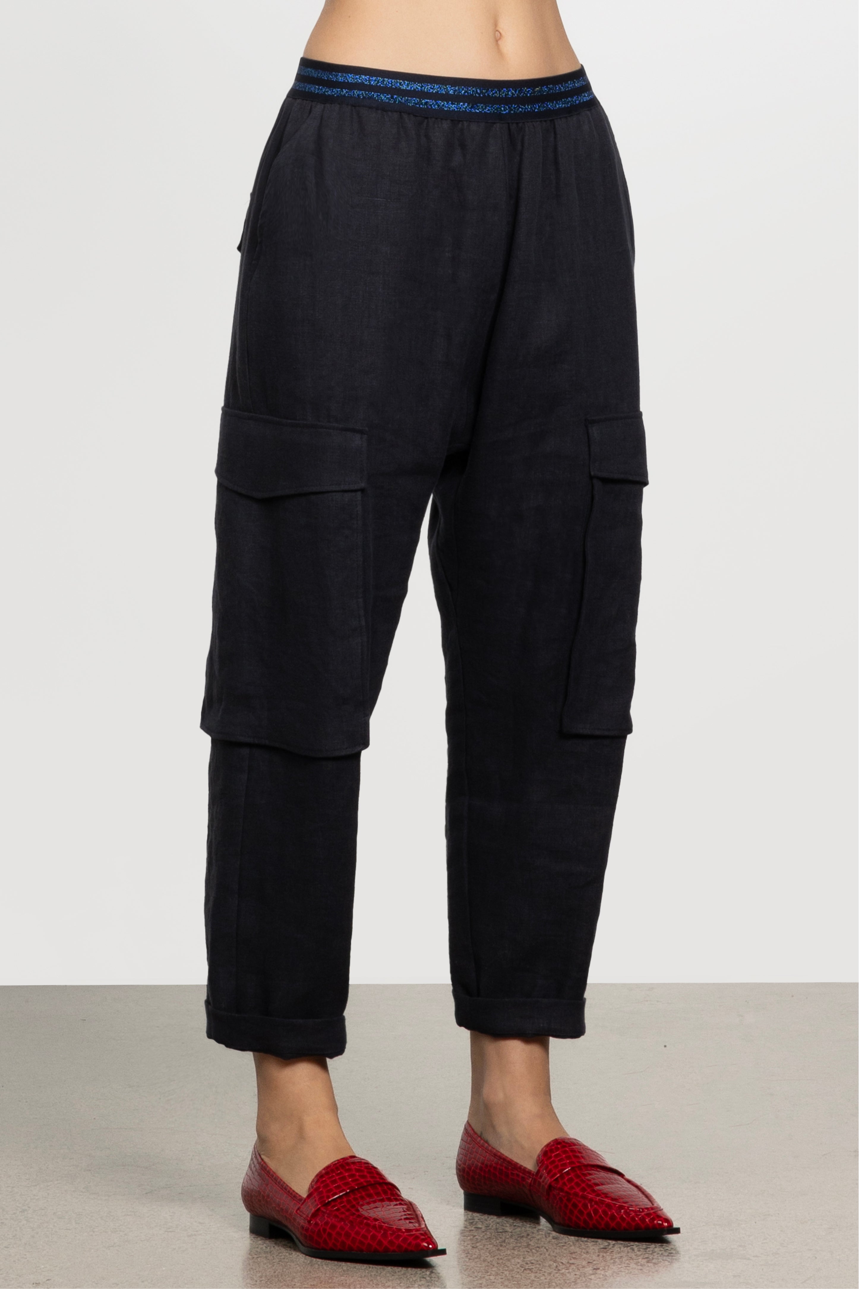 Dazzle Cargo Linen Pant