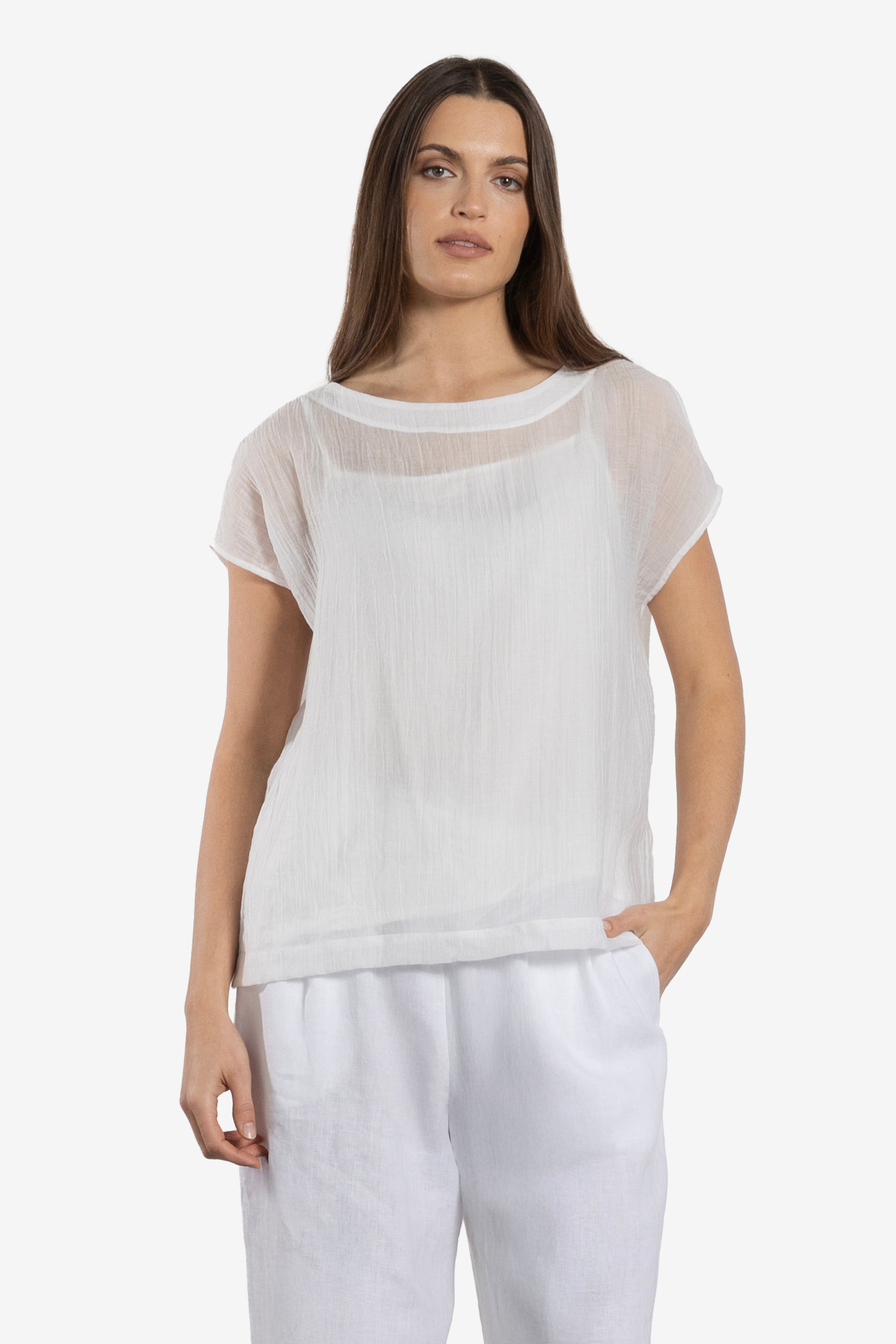 Enzo Sheer Top With Cami