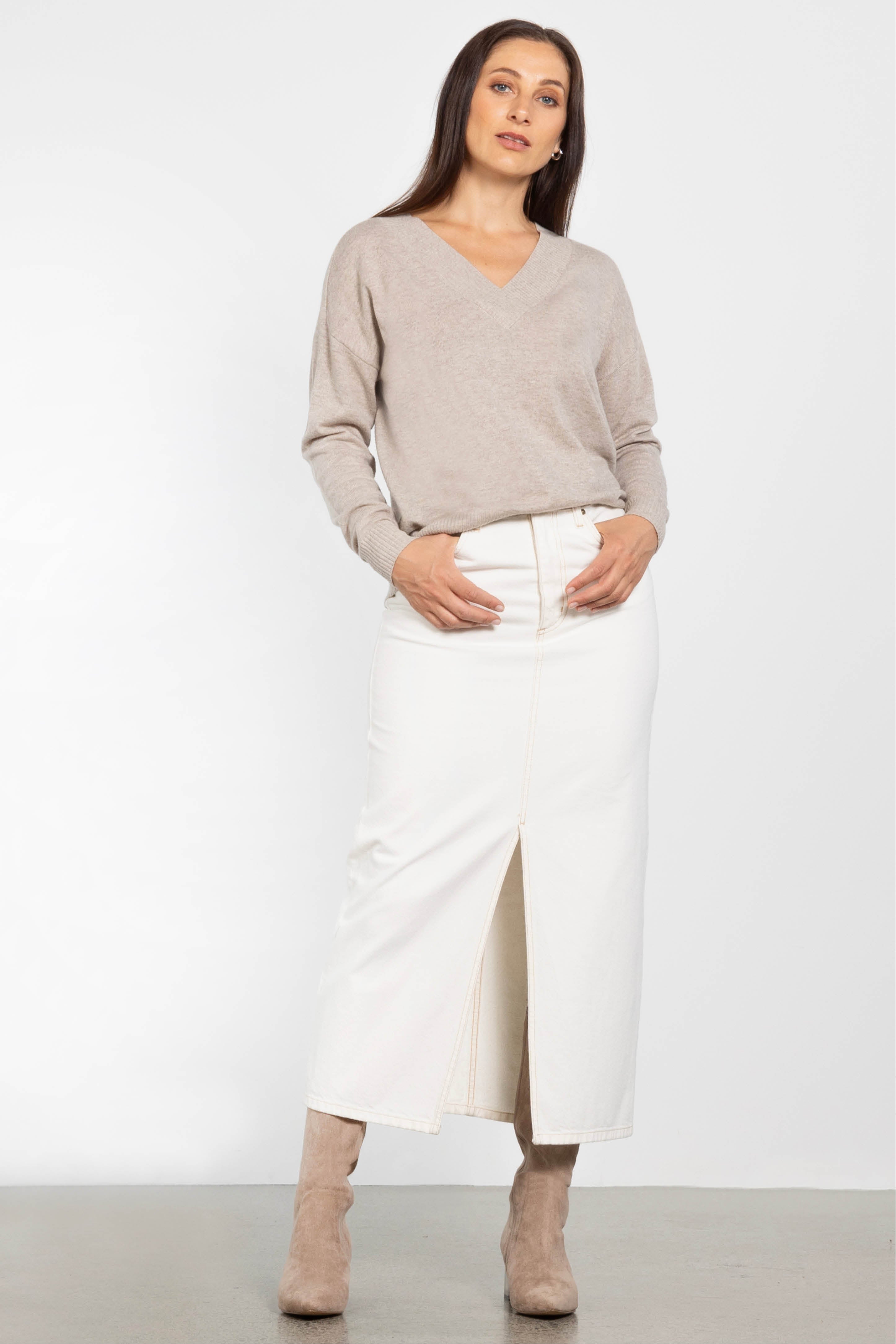 Eve Wool Blend V-Neck Jumper