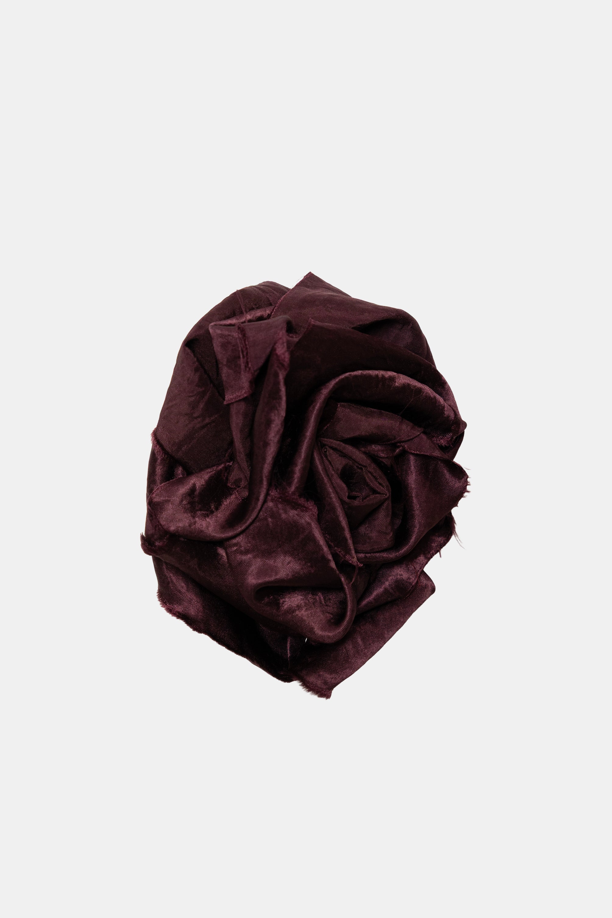 Crushed Satin Rose Brooch
