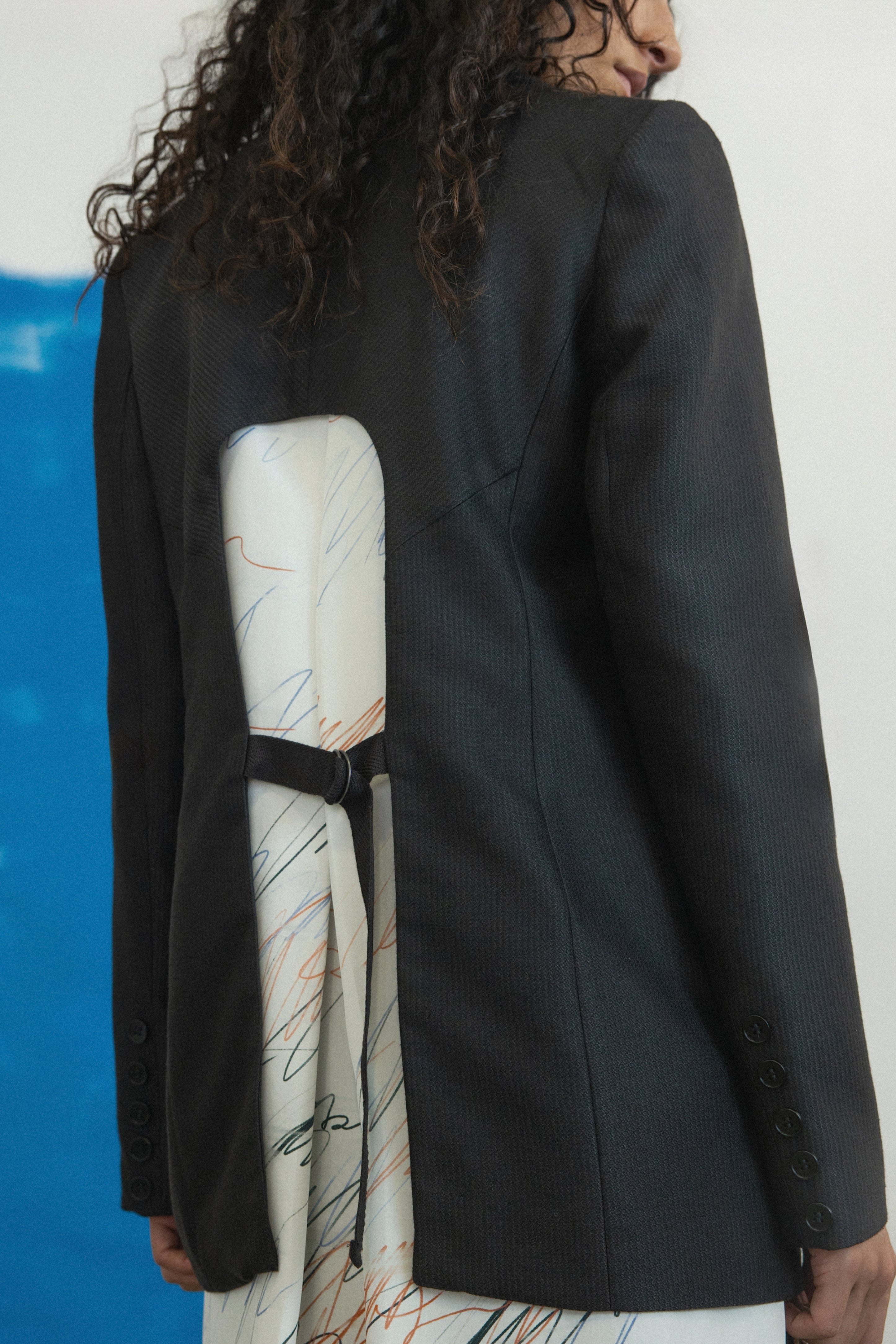Forum Cut-Out Stripe Blazer
