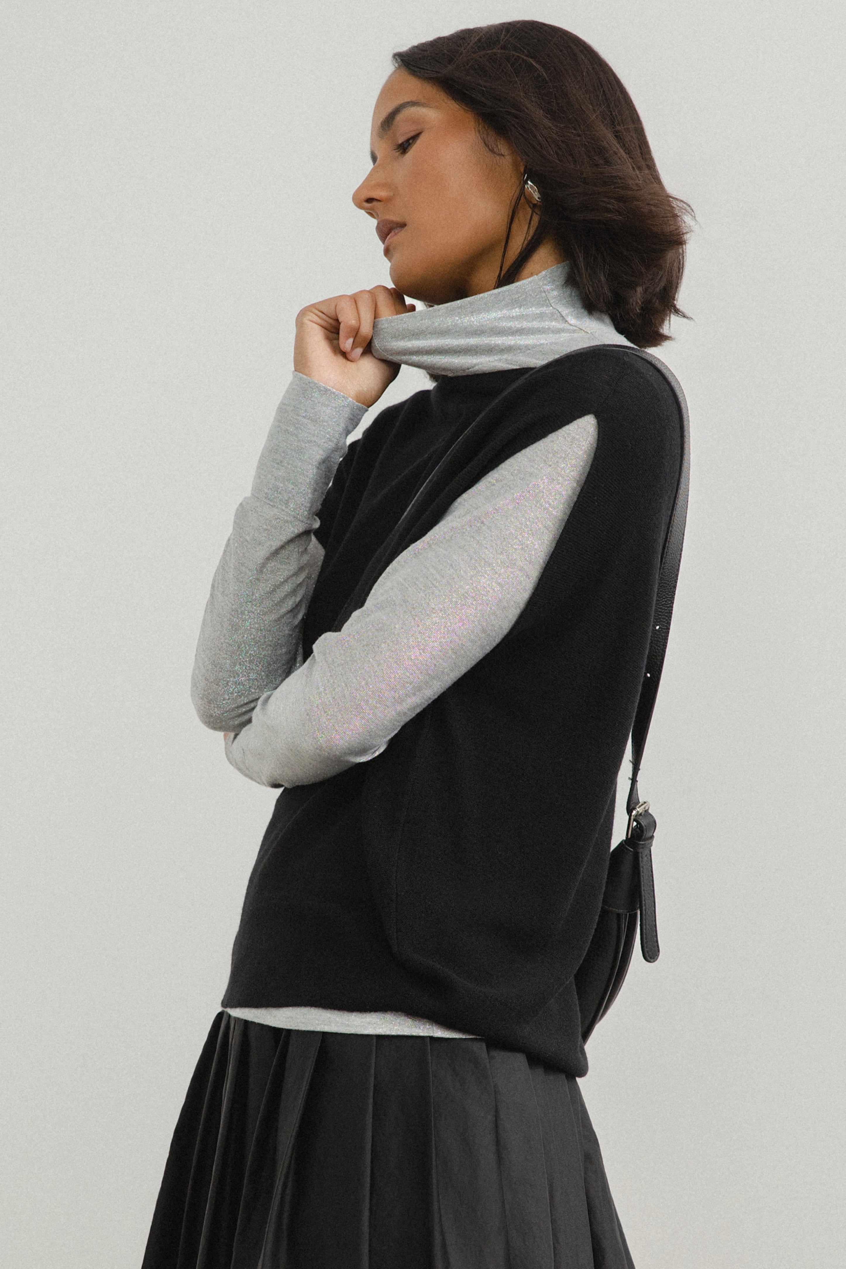 Frenchie Merino Sleeveless Gilet Top