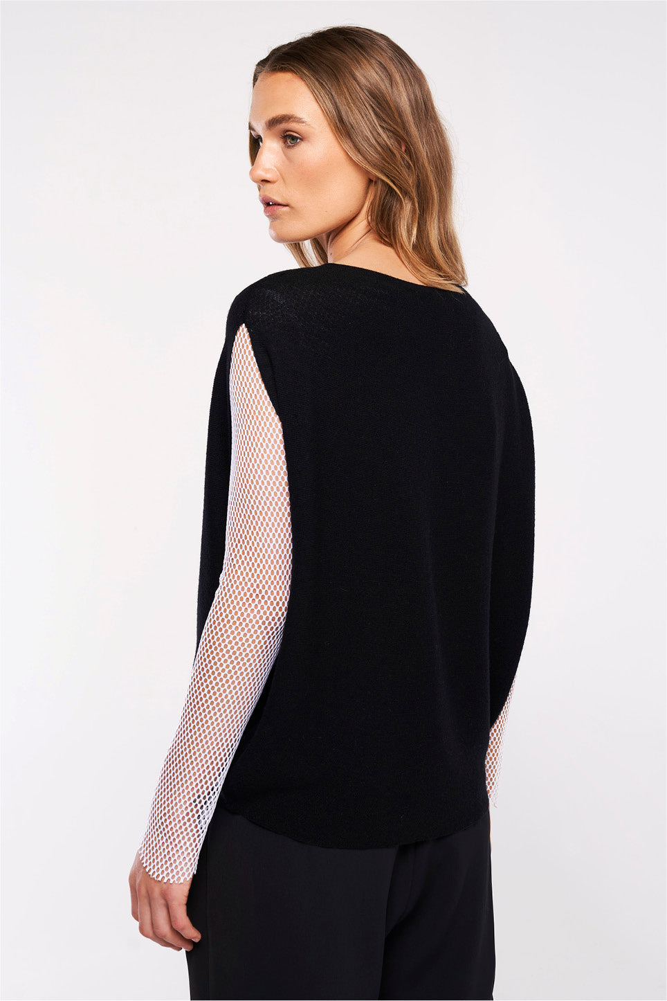 Frenchie Merino Sleeveless Gilet Top