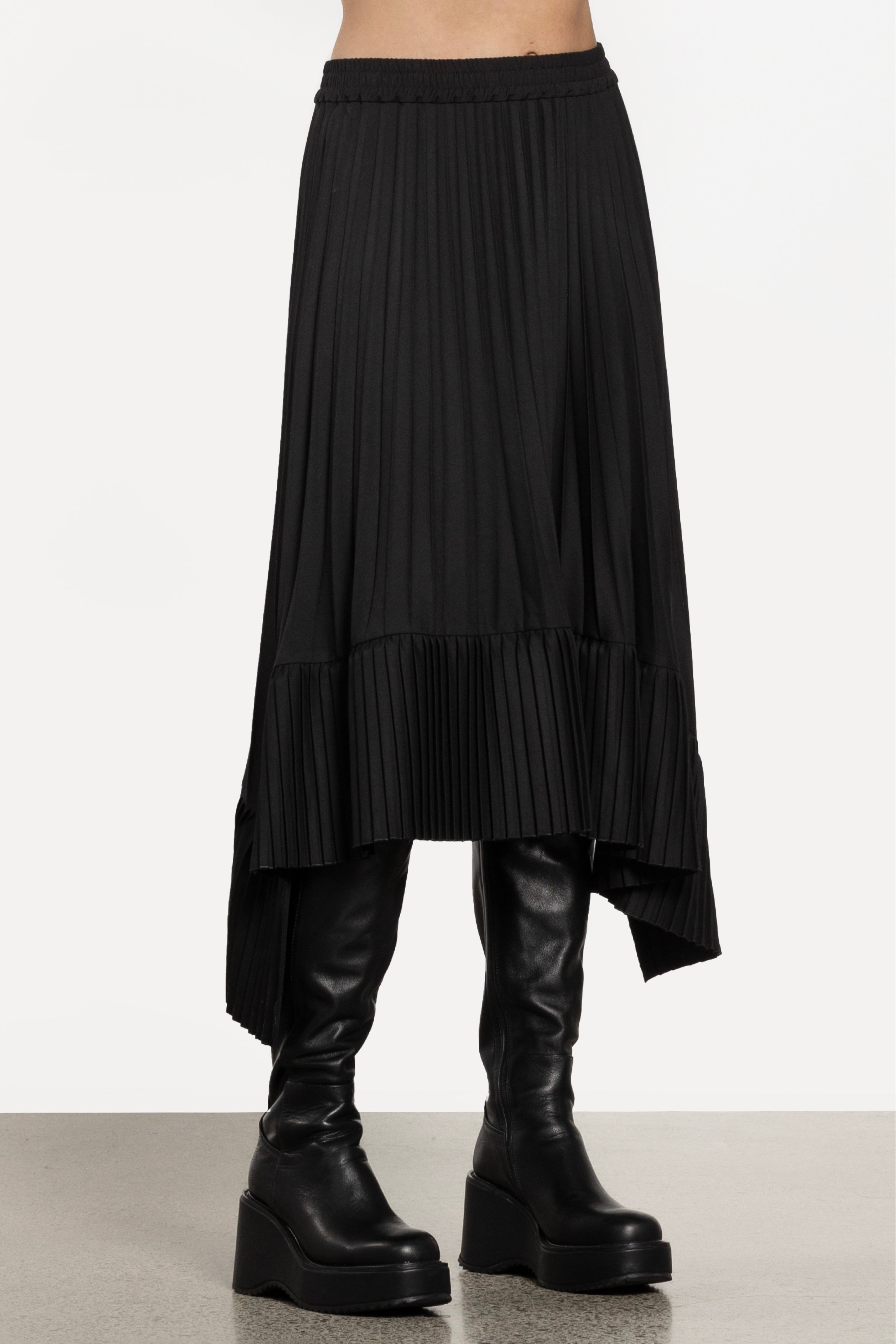 Frida Asymmetrical Pleated Skirt
