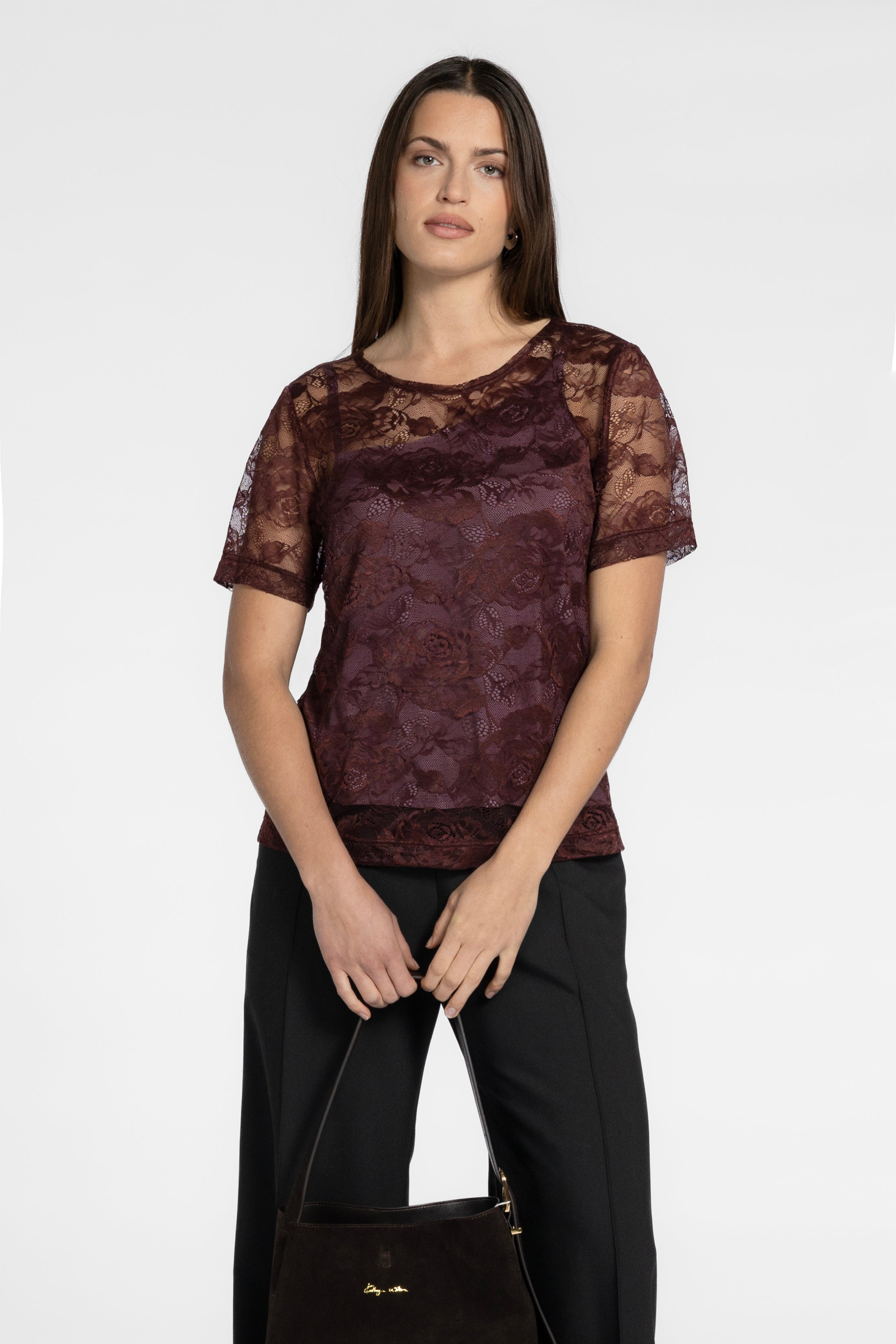 Glam Lace Top With Cami