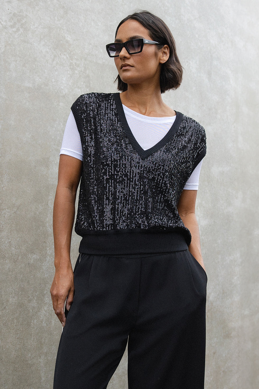 Jen Mesh Layer Tee