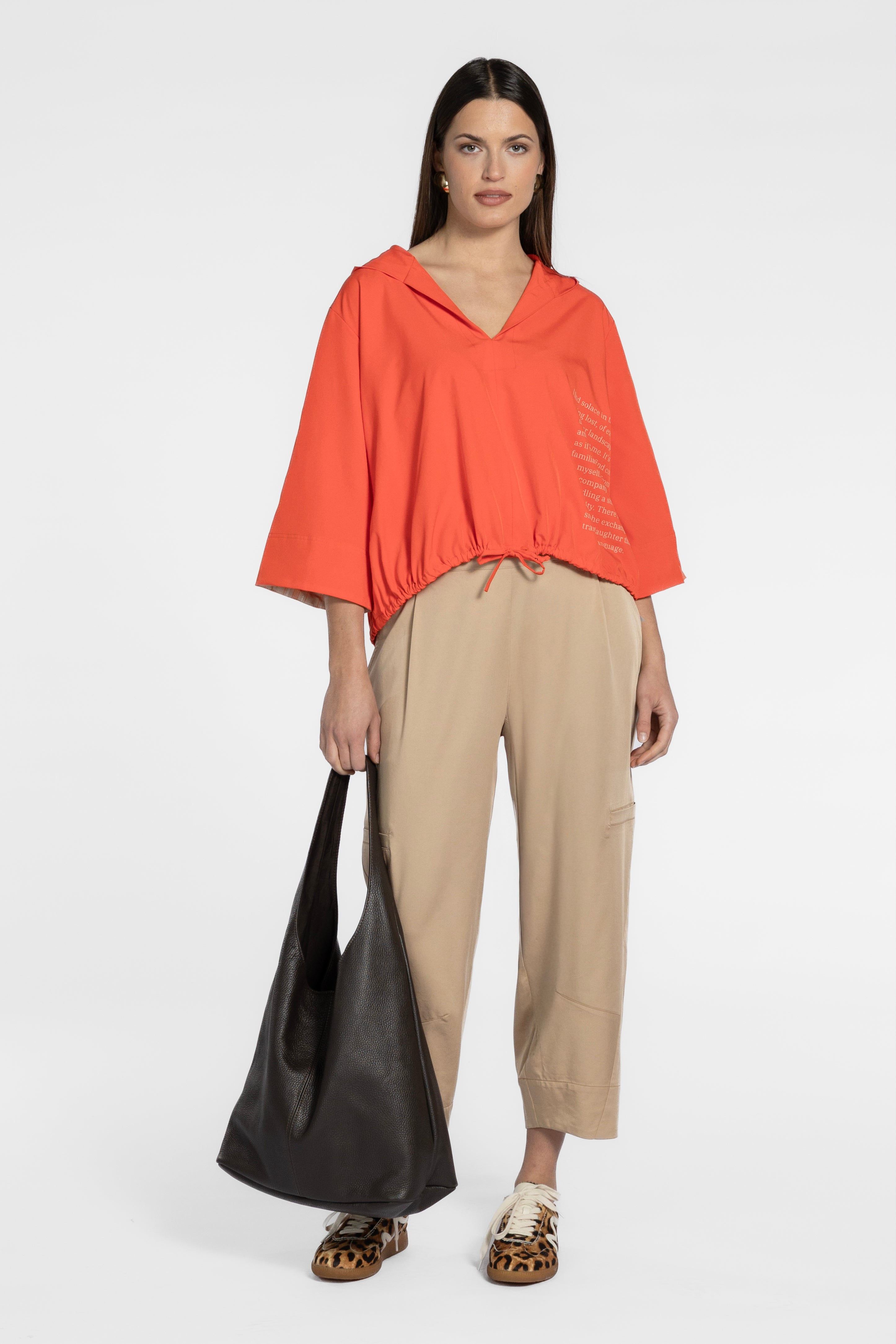 Journey Hooded V-Neck Top