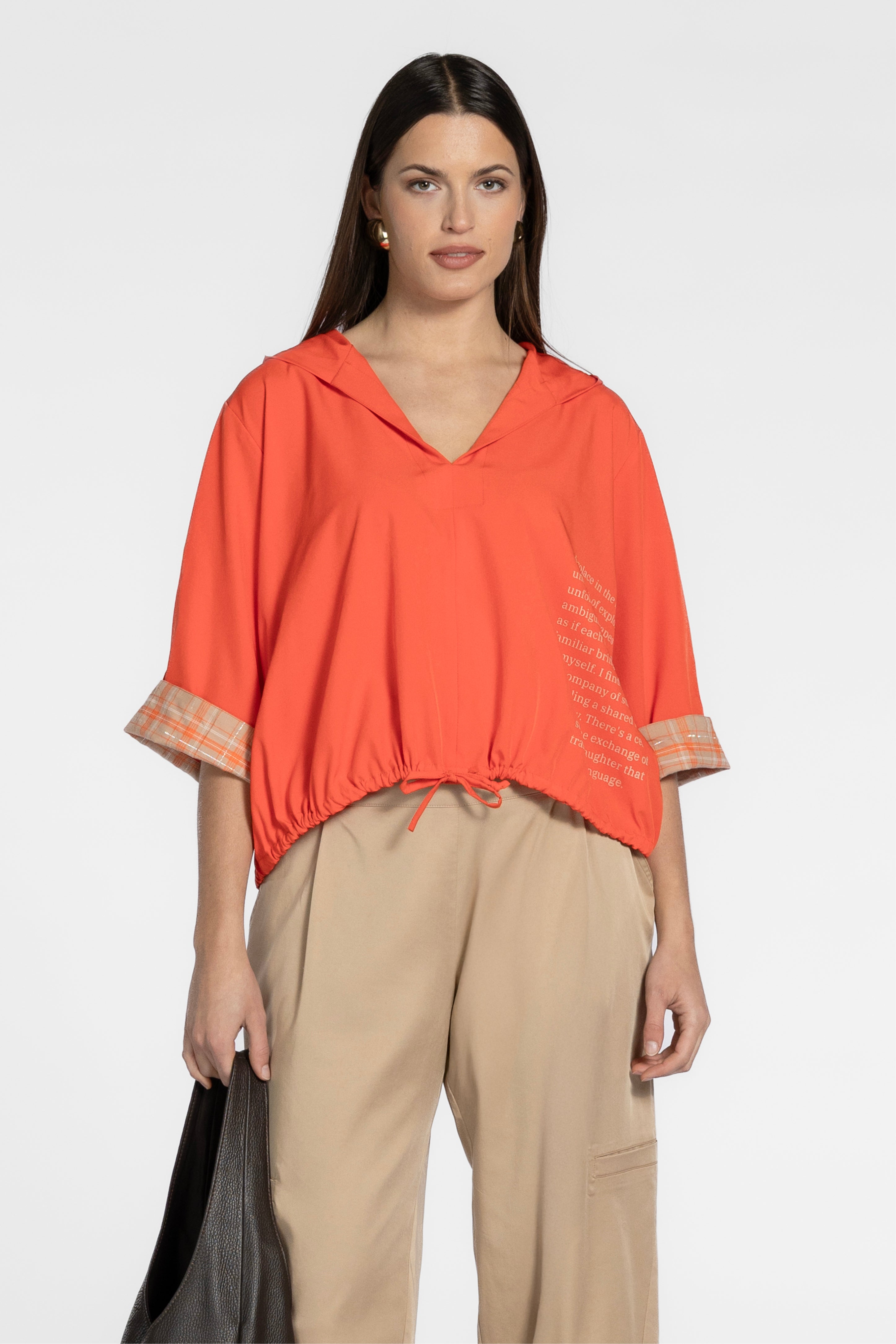 Journey Hooded V-Neck Top