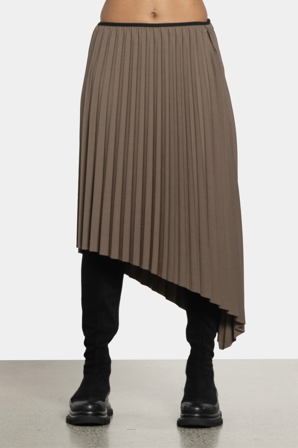 Kayla Asymmetric Pleated Skirt