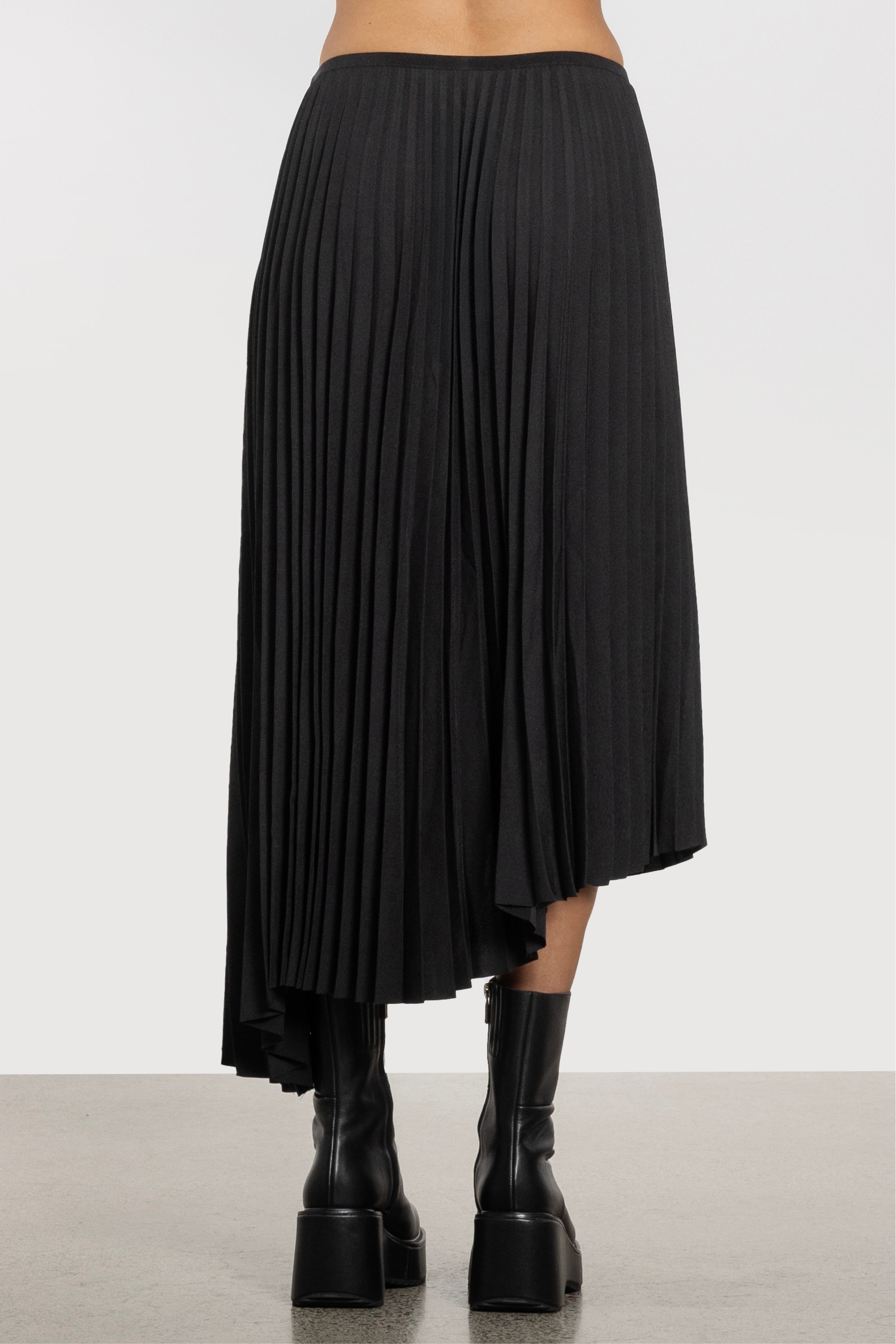 Kayla Asymmetric Pleated Skirt