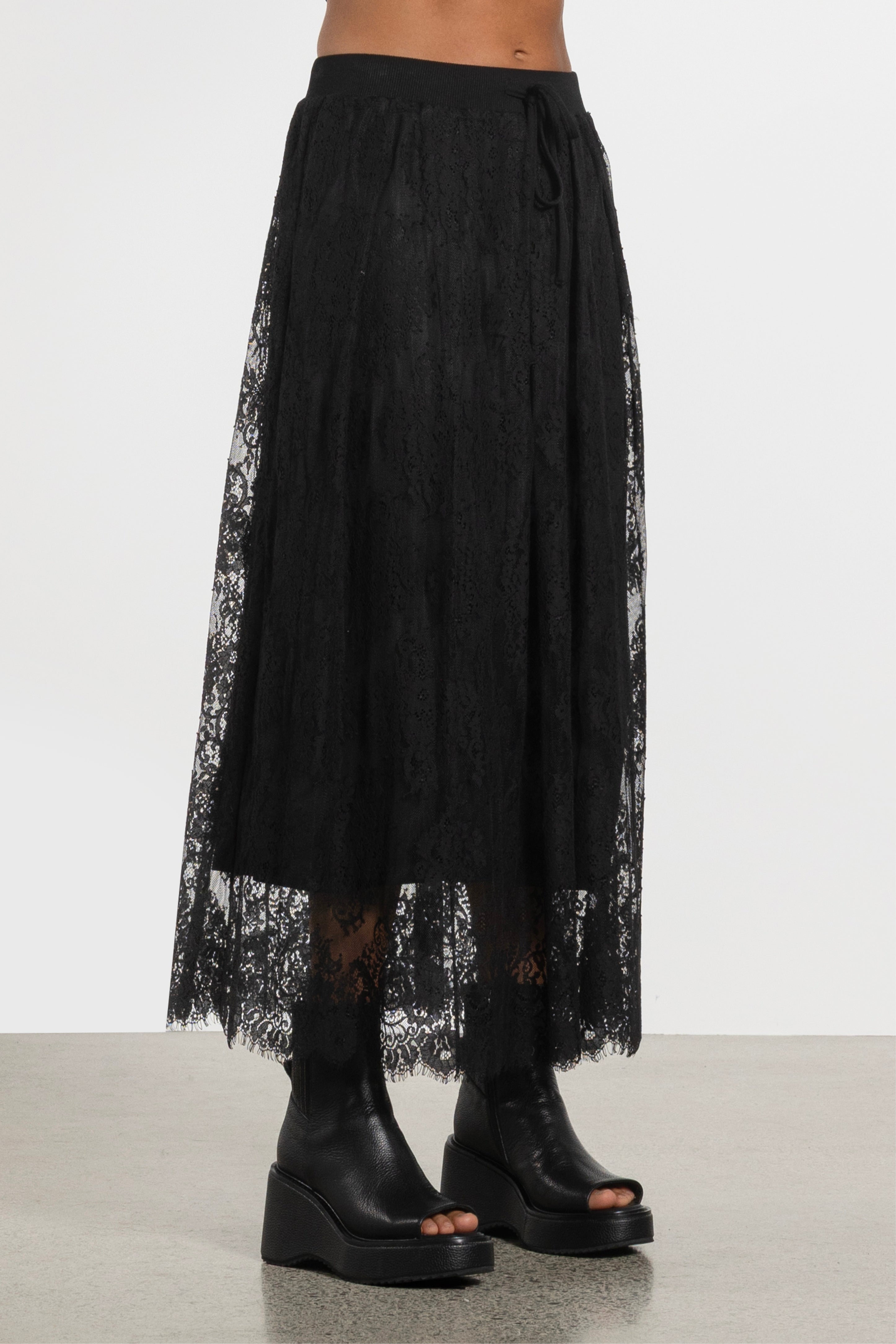 Lance Long Lace Skirt