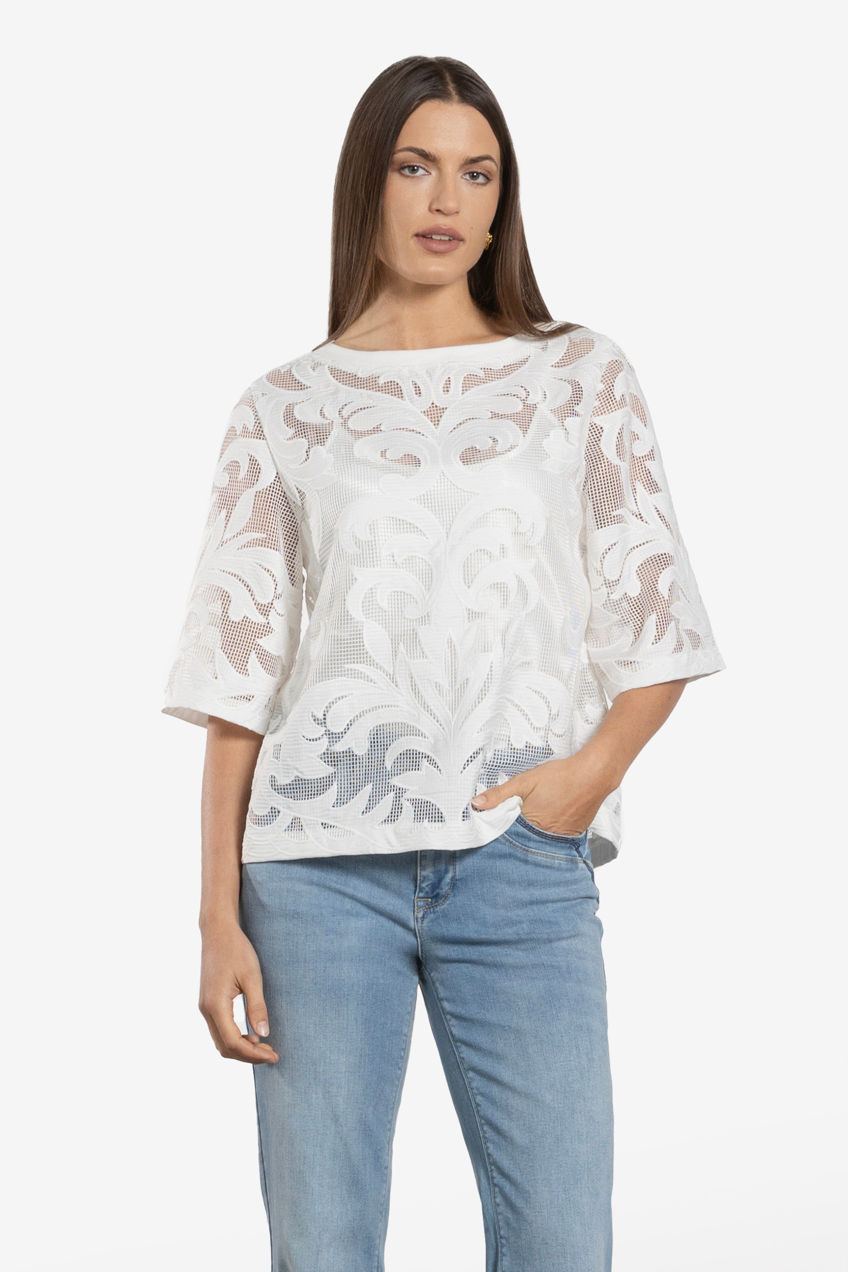 Lani Boxy Lace Top