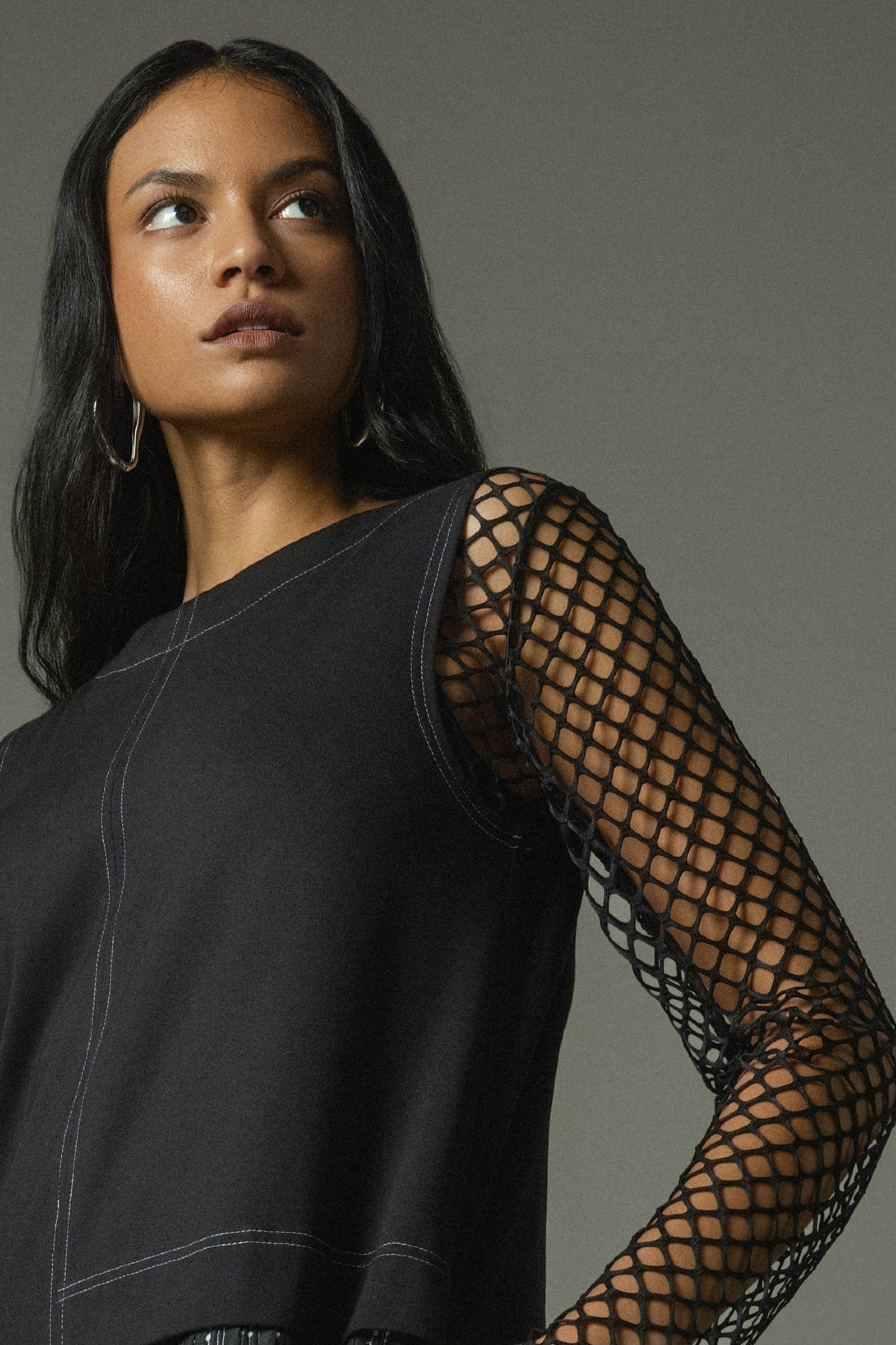 Leroy Long Sleeve Mesh Layer Tee